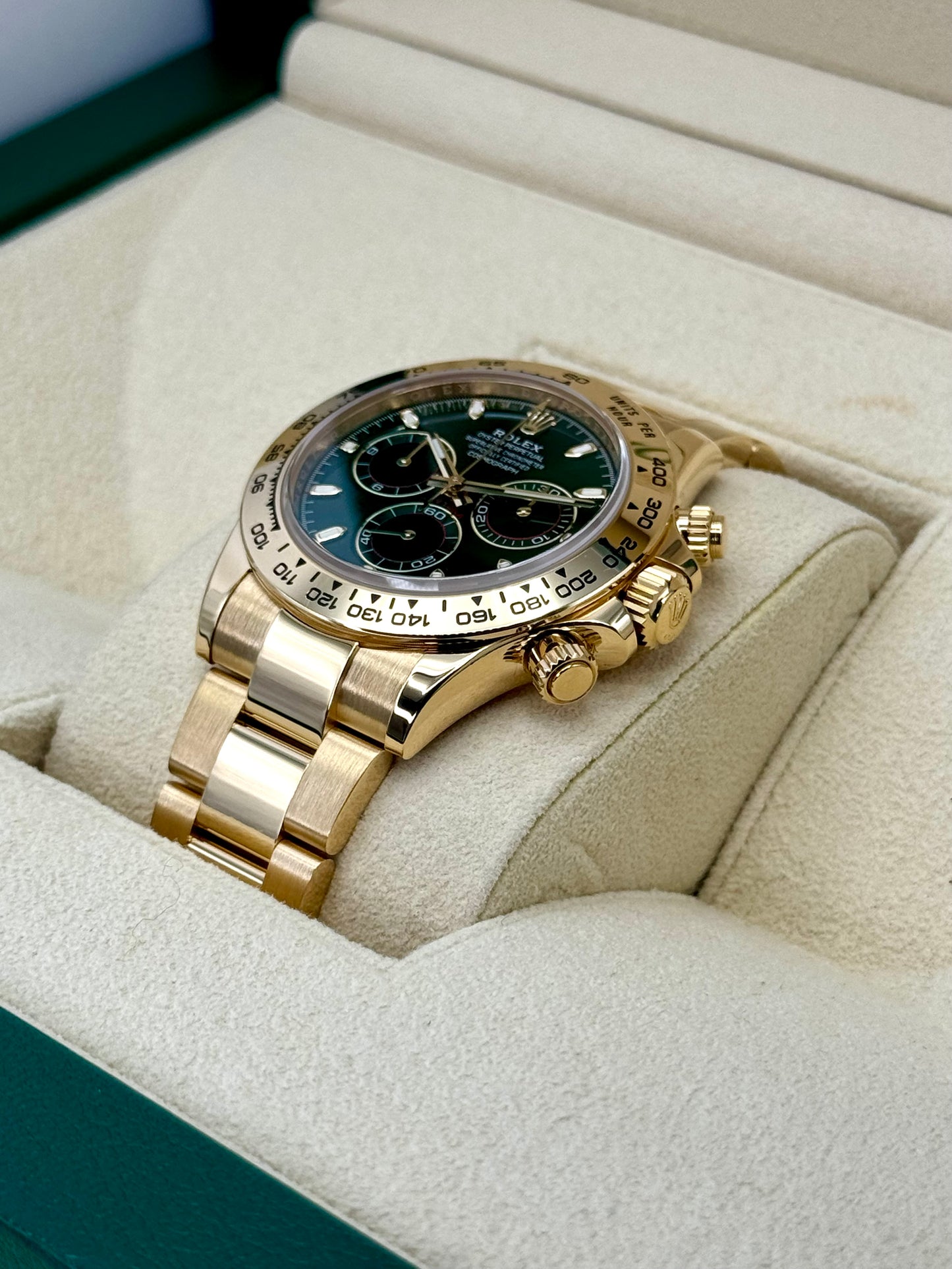 2022 Rolex Daytona "John Mayer" 40mm 116508 Yellow Gold Green Dial