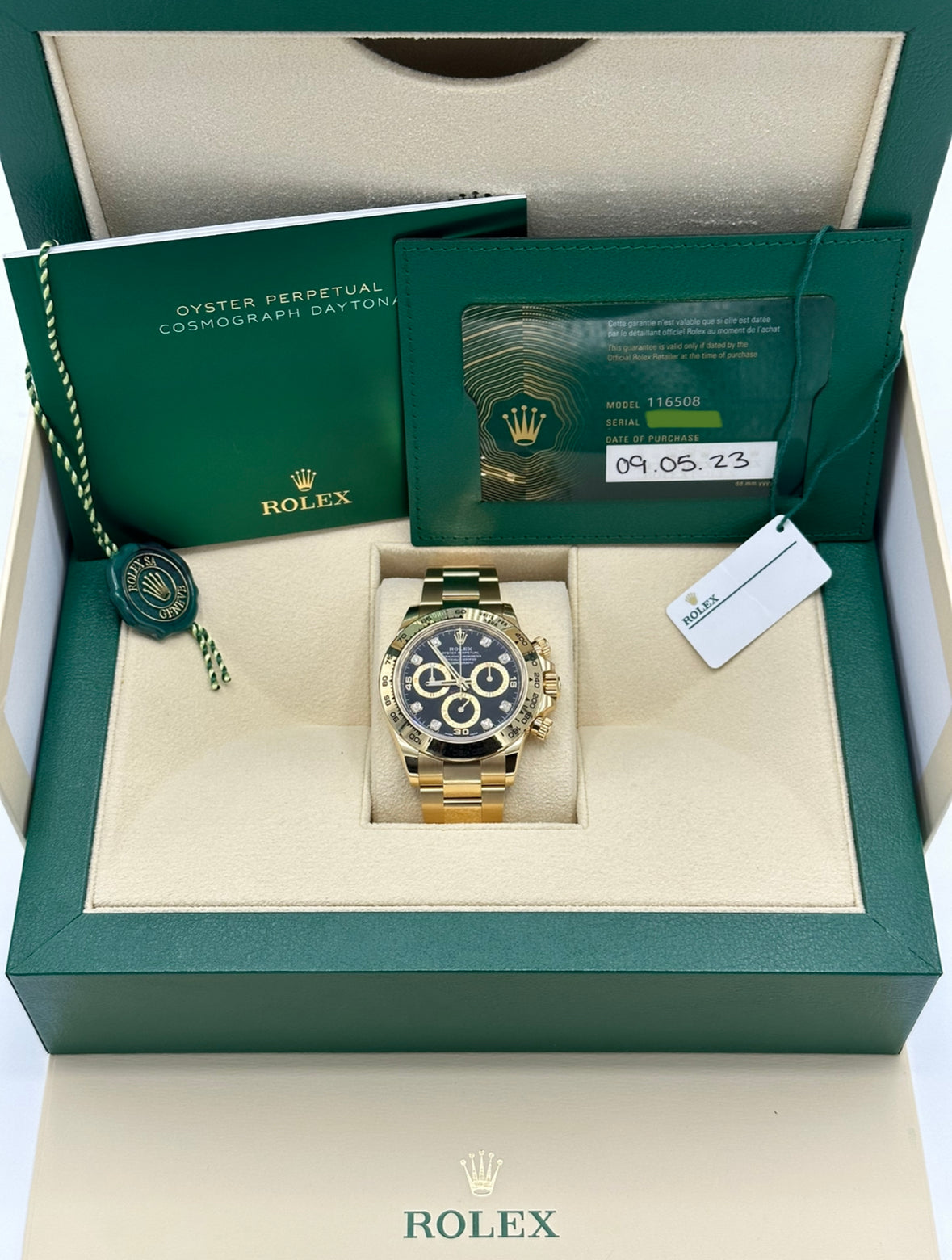 2023 Rolex Daytona 40mm 116508 Black Diamond Dial MyWatchLLC