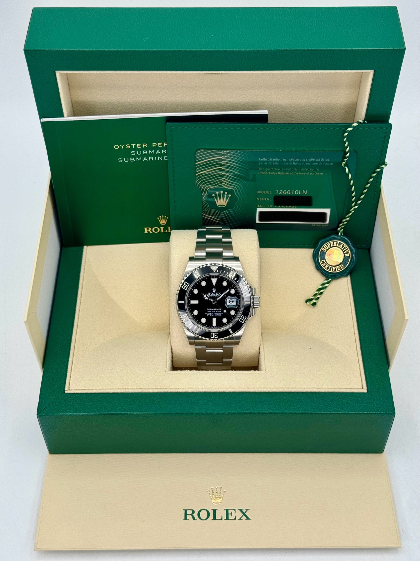 2021 Rolex Submariner 41mm 126610LN Stainless Steel Black Dial