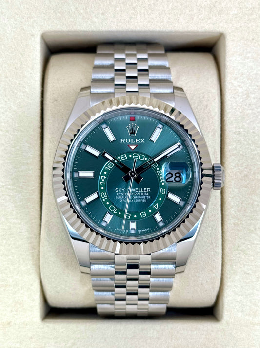 NEW 2025 Rolex Sky-Dweller 42mm 336934 Jubilee Green Dial