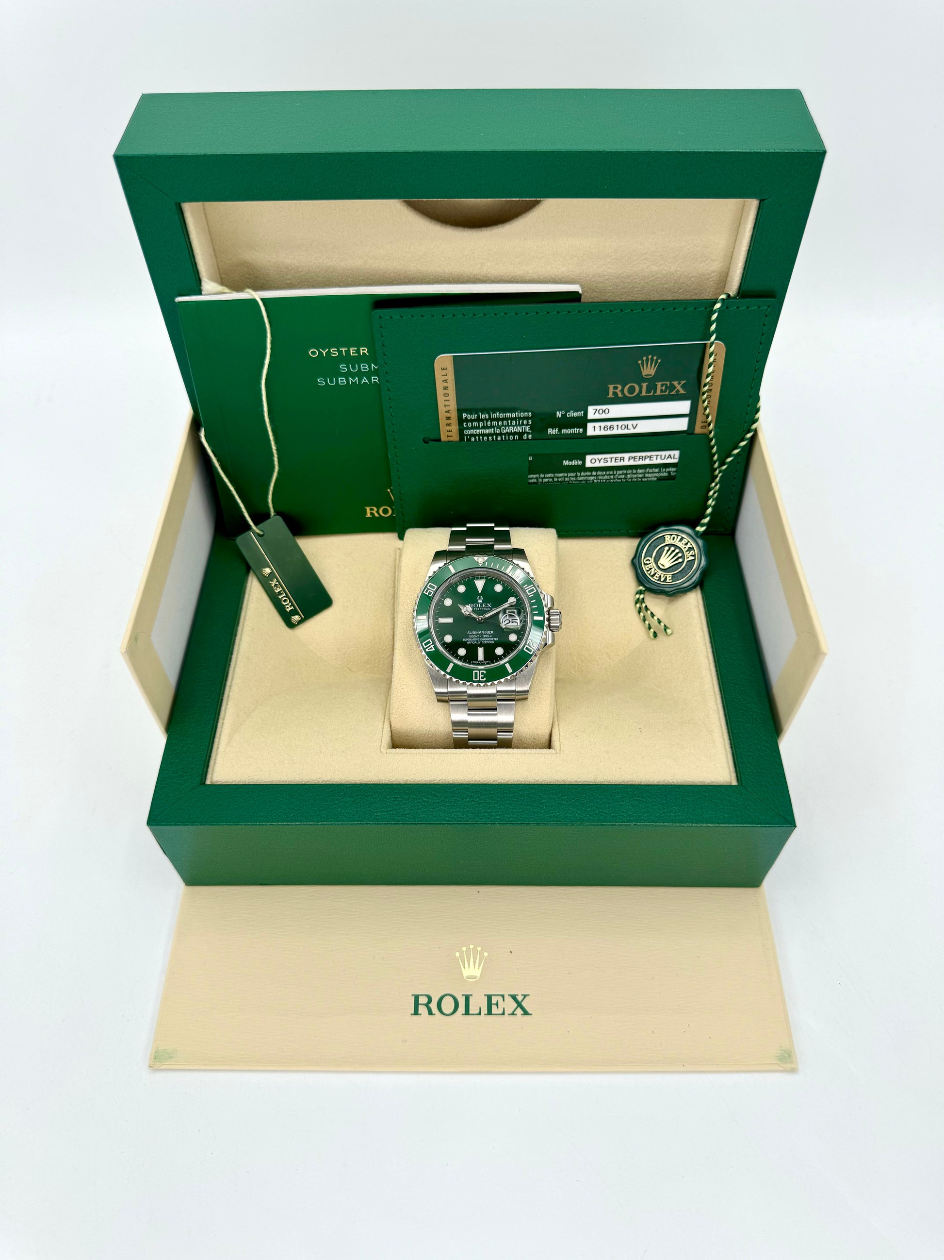 2015 Rolex Submariner Date "Hulk" 40mm 116610LV Green Dial - MyWatchLLC