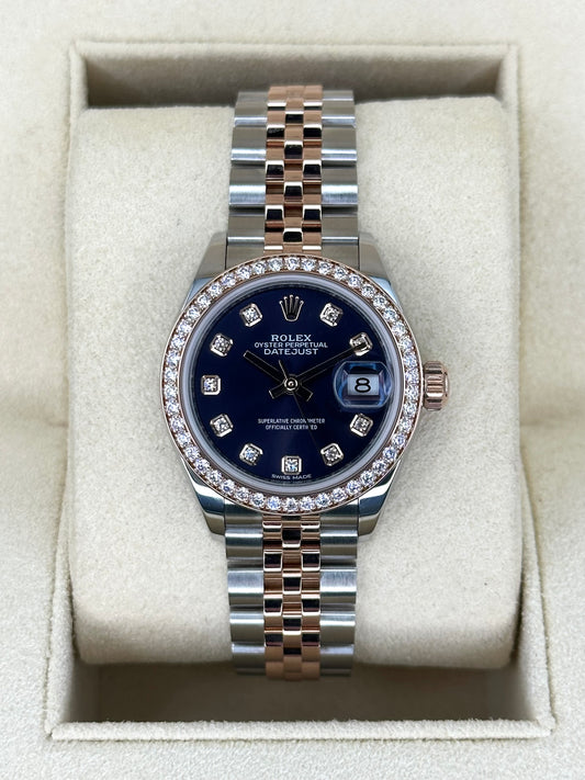 2017 Rolex Lady-Datejust 28mm 279381RBR Two-Tone Purple Diamond Dial