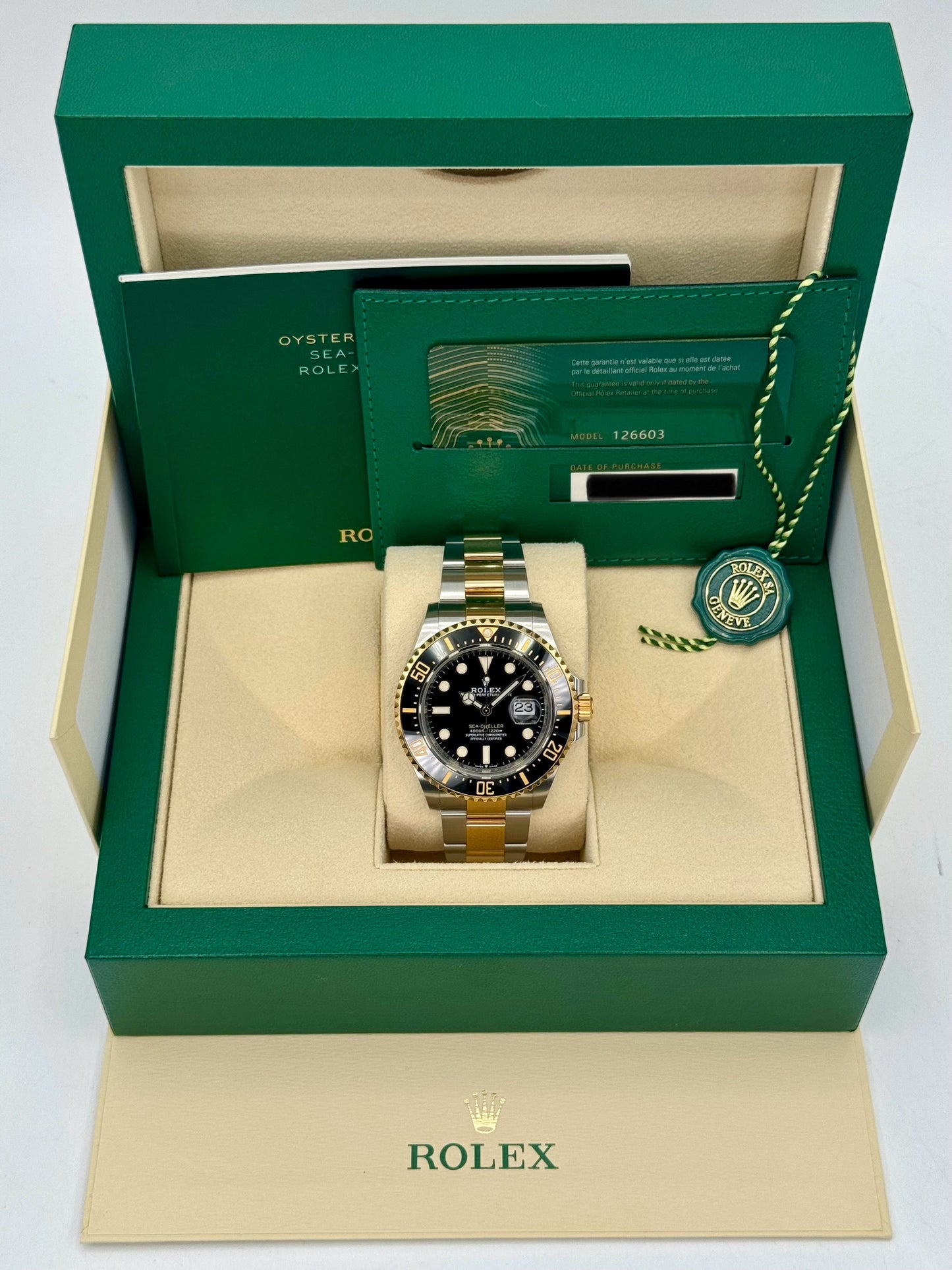 2022 Rolex Sea-Dweller 43mm 126603 Two-Tone Black Dial