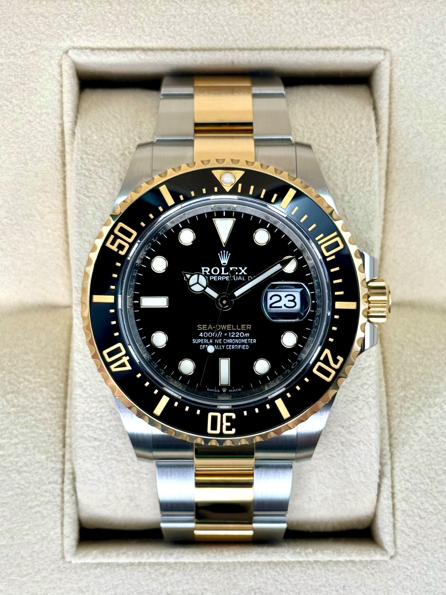 2022 Rolex Sea-Dweller 43mm 126603 Two-Tone Black Dial