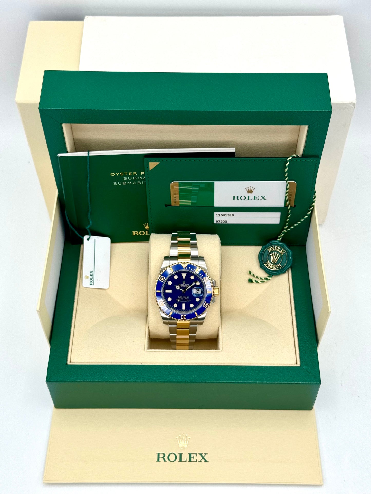 2020 Rolex Submariner "Bluesy" 40mm 116613LB Two-Tone Blue Dial