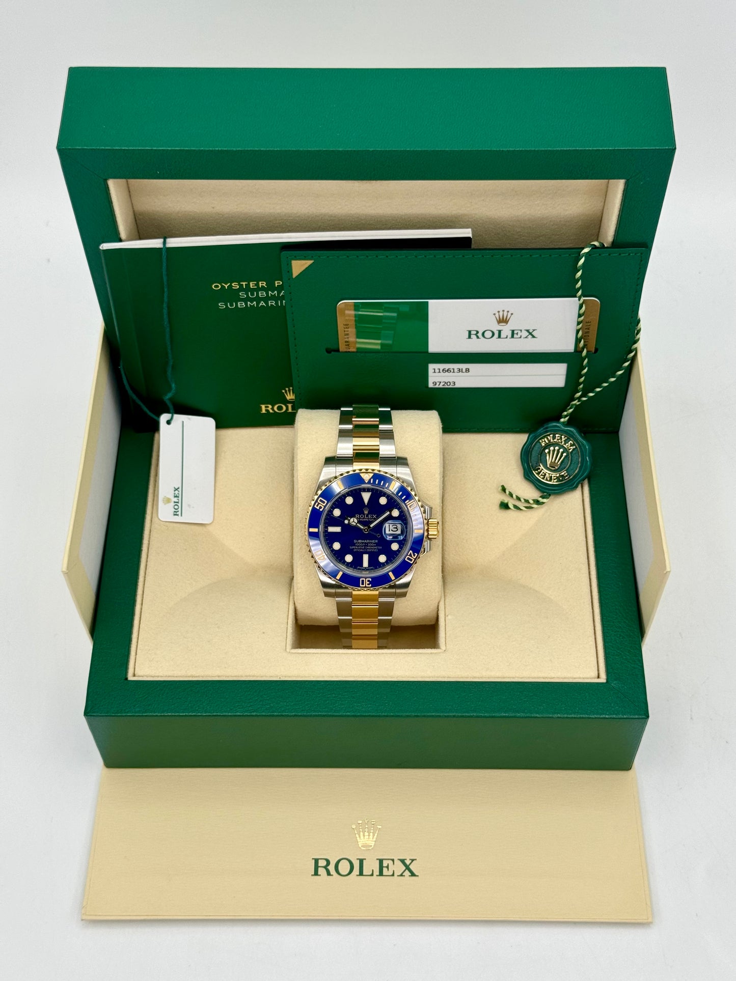 2020 Rolex Submariner "Bluesy" 40mm 116613LB Two-Tone Blue Dial