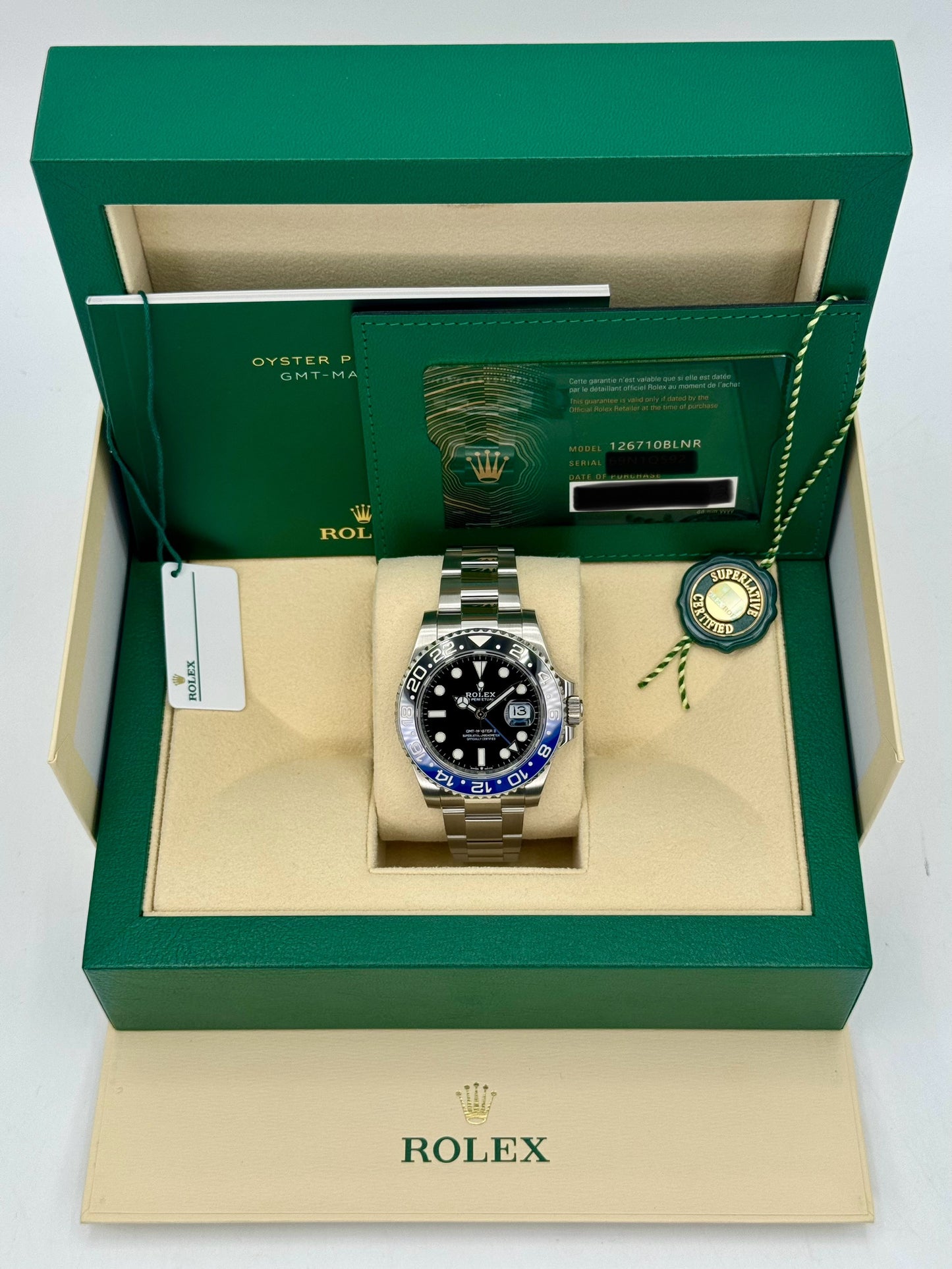 2022 Rolex GMT-Master II "Batman" 40mm 126710BLNR Oyster