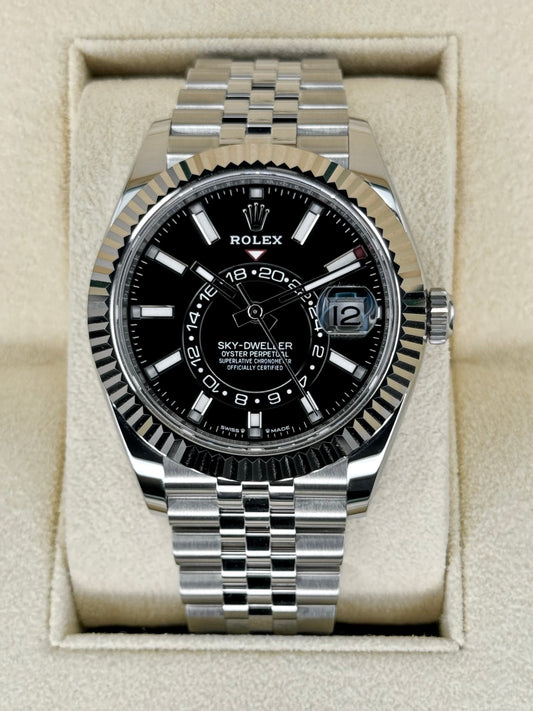 NEW 2024 Rolex Sky-Dweller 42mm 336934 Stainless Steel Jubilee Black Dial - MyWatchLLC