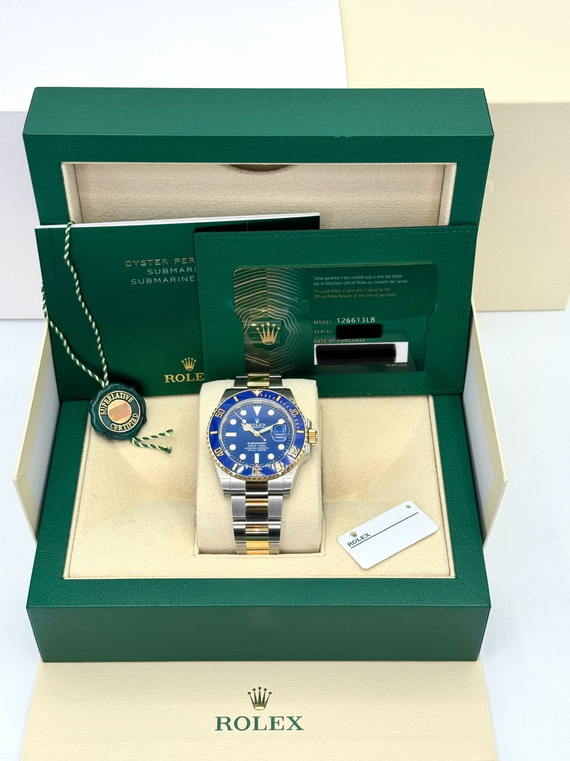 NEW 2023 Rolex Submariner Date "Bluesy" 41mm 126613LB Blue Dial - MyWatchLLC