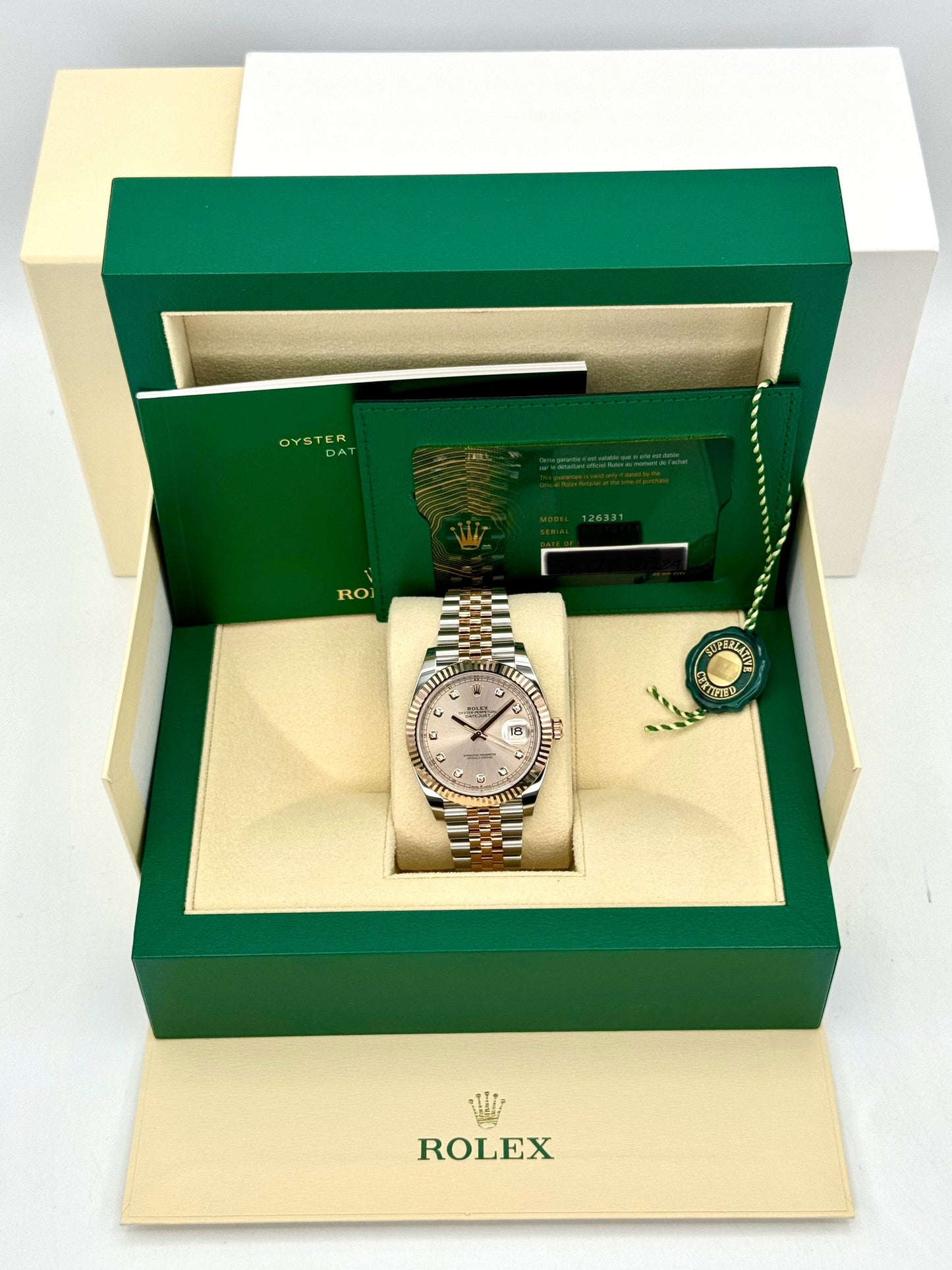 NEW 2024 Rolex Datejust 41mm 126331 Two-Tone Jubilee Sundust Diamond Dial