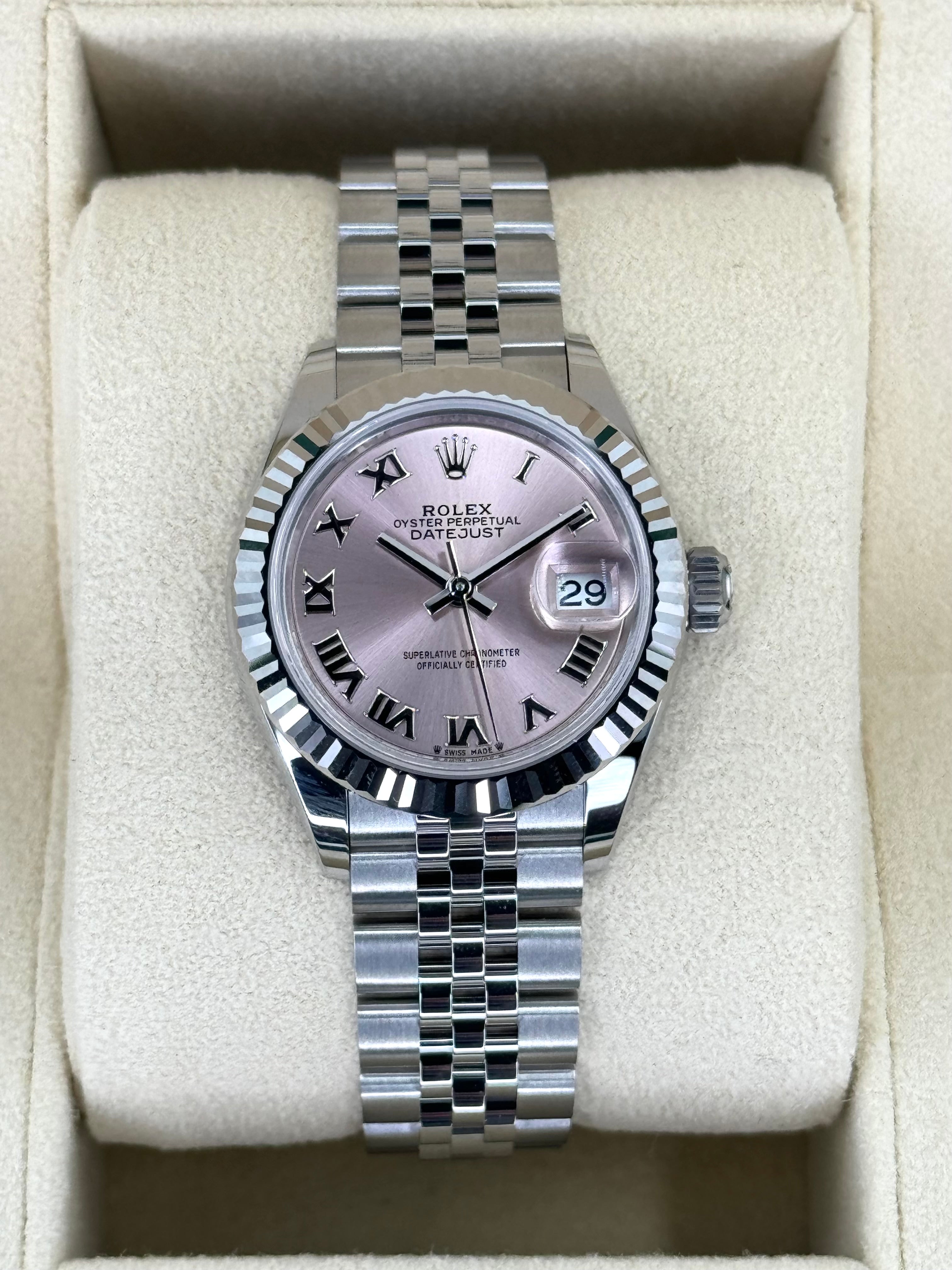 NEW 2024 Lady Datejust 28mm 279174 Stainless Steel Jubilee Pink Dial MyWatchLLC