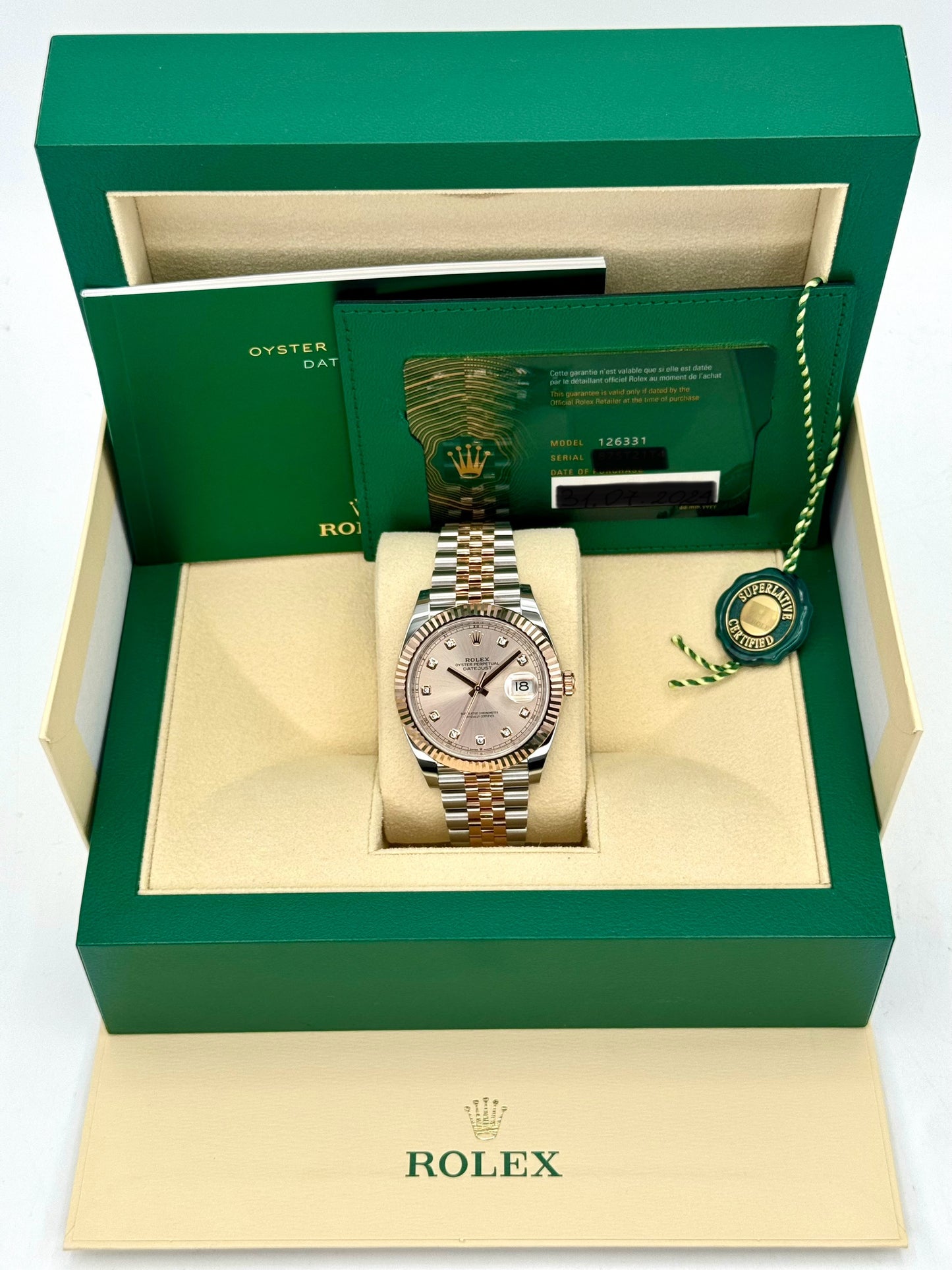 NEW 2024 Rolex Datejust 41mm 126331 Two-Tone Jubilee Sundust Diamond Dial