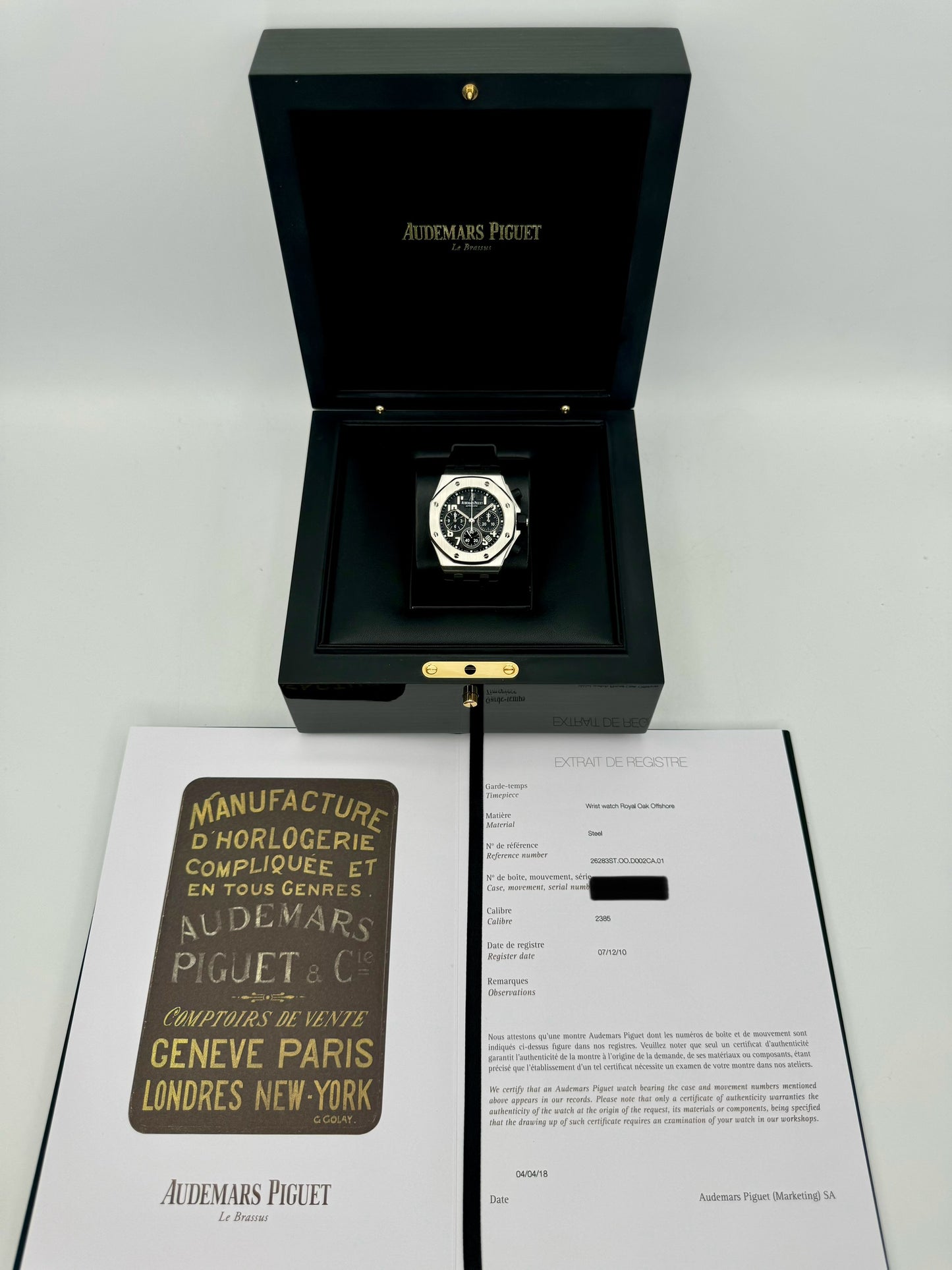 2010 Audemars Piguet Royal Oak Offshore 37mm 26283ST Black Dial