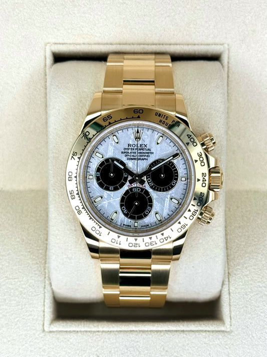 NEW 2023 Rolex Daytona 40mm 116508 Yellow Gold Meteroite Dial