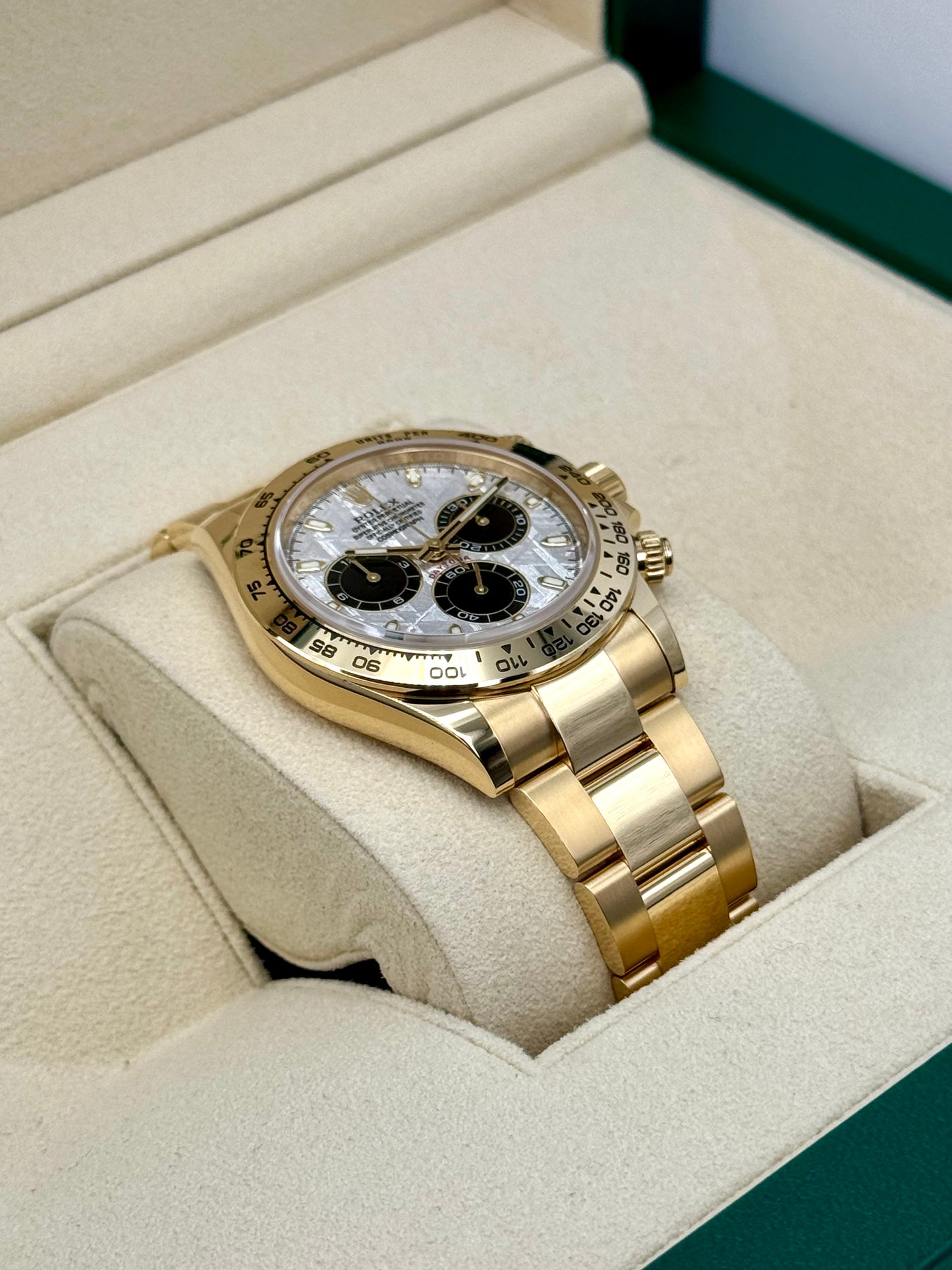 NEW 2023 Rolex Daytona 40mm 116508 Yellow Gold Meteorite Dial