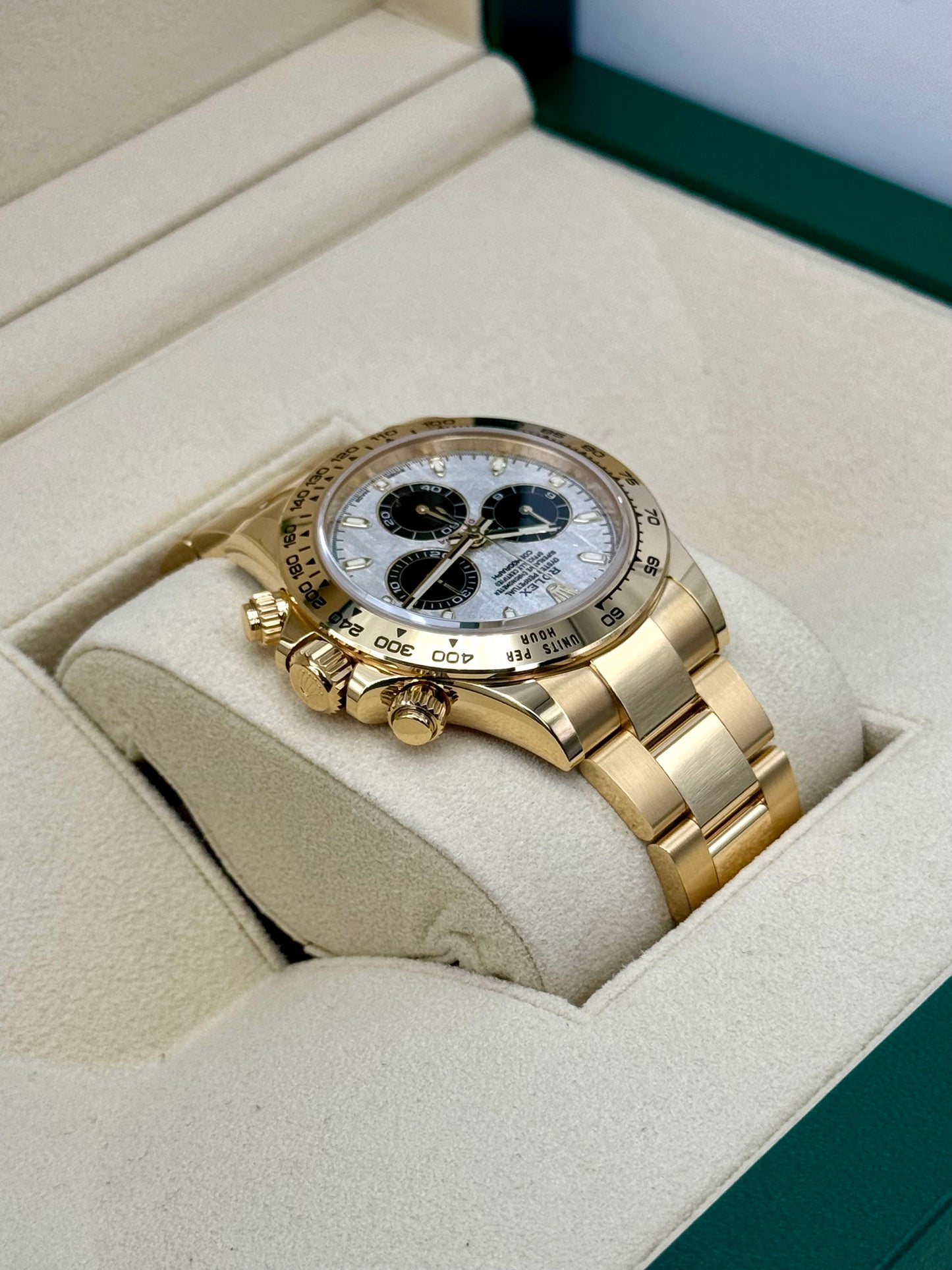 NEW 2023 Rolex Daytona 40mm 116508 Yellow Gold Meteorite Dial