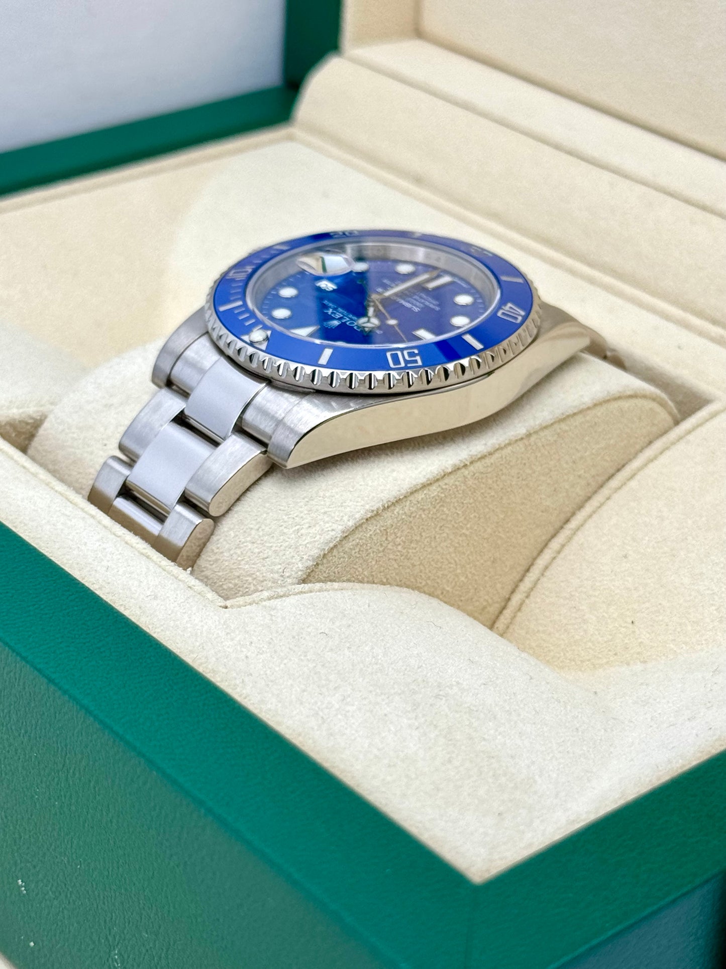 2017 Rolex Submariner Date "Smurf" 40mm 116619LB White Gold Blue Dial - MyWatchLLC