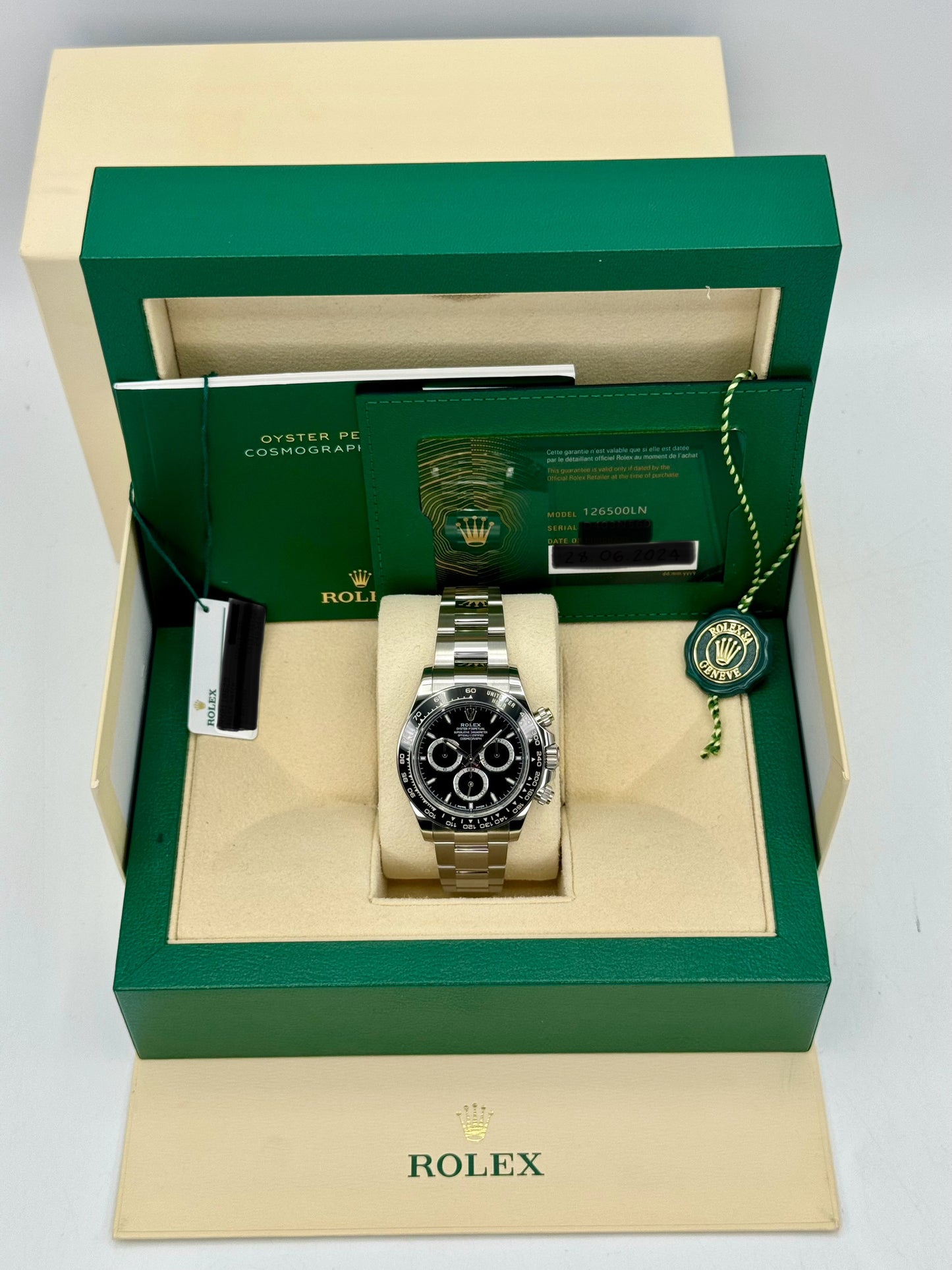 2024 Rolex Daytona 40mm 126500LN Stainless Steel Black Dial