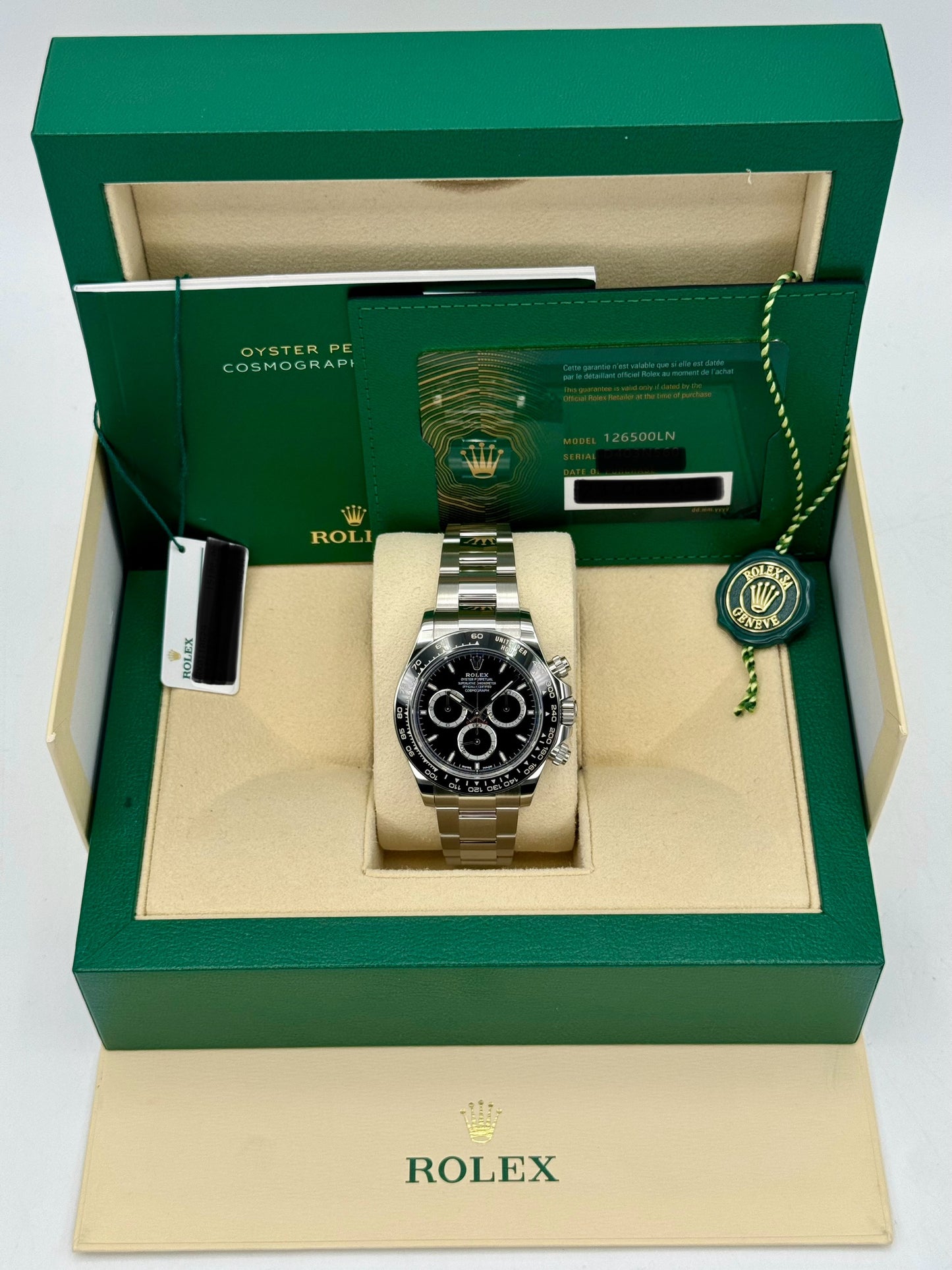 2024 Rolex Daytona 40mm 126500LN Stainless Steel Black Dial