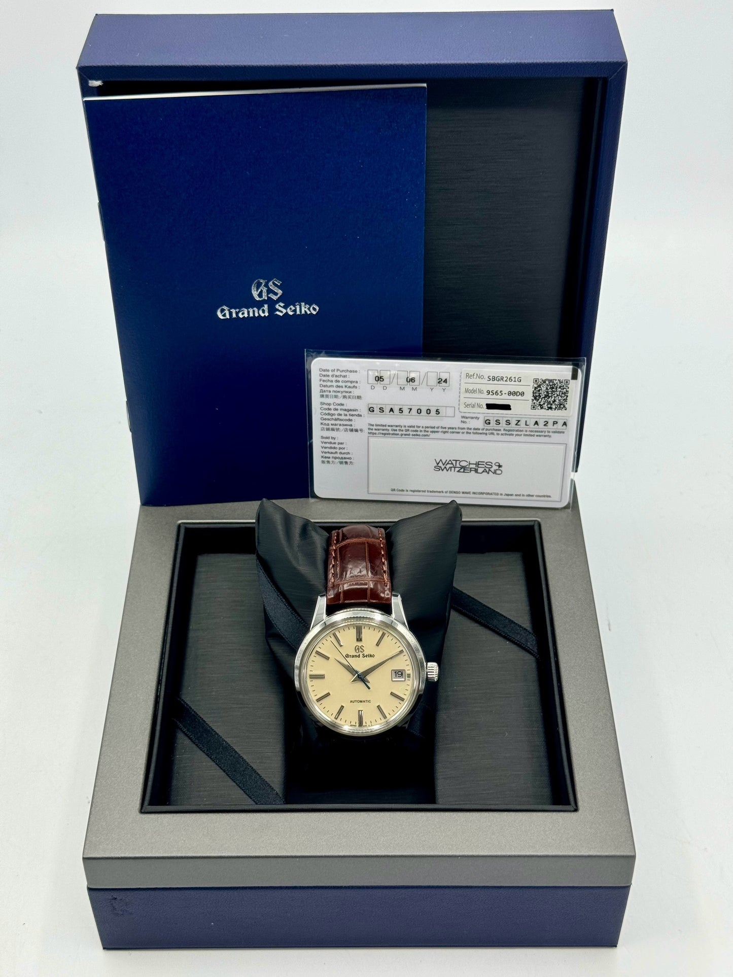 2024 Grand Seiko 39.5mm SBGR261G Elegance Collection Ivory Dial