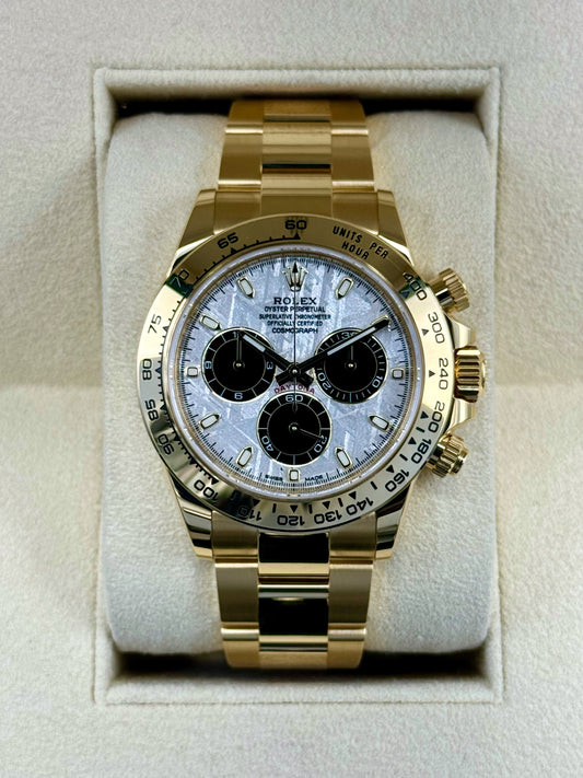 NEW 2023 Rolex Daytona 40mm 116508 Yellow Gold Meteorite Dial