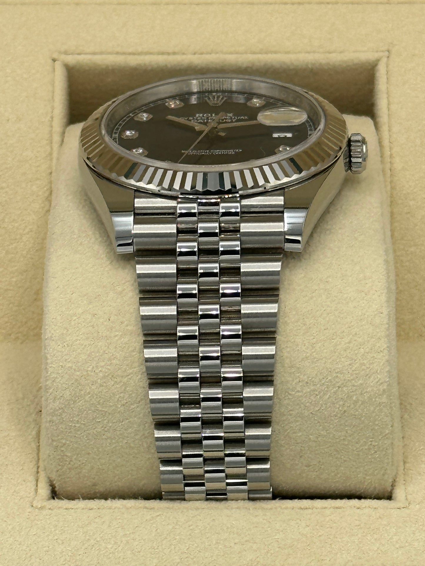 2022 Rolex Datejust 41mm 126334 Stainless Steel Jubilee Dlue Diamond Dial - MyWatchLLC