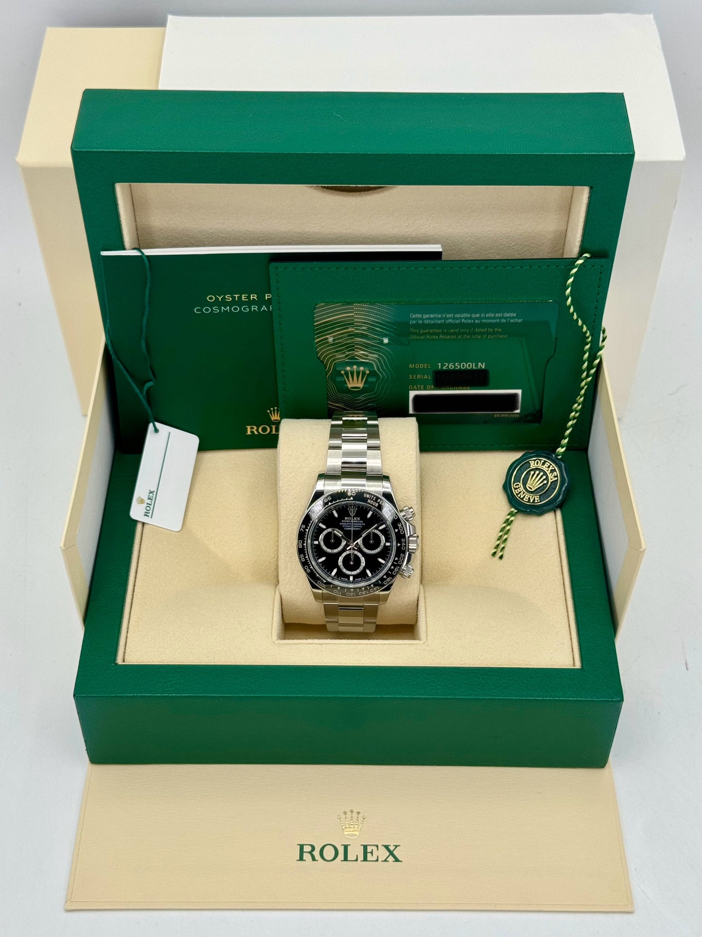 2024 Rolex Daytona 40mm 126500LN Stainless Steel Black Dial