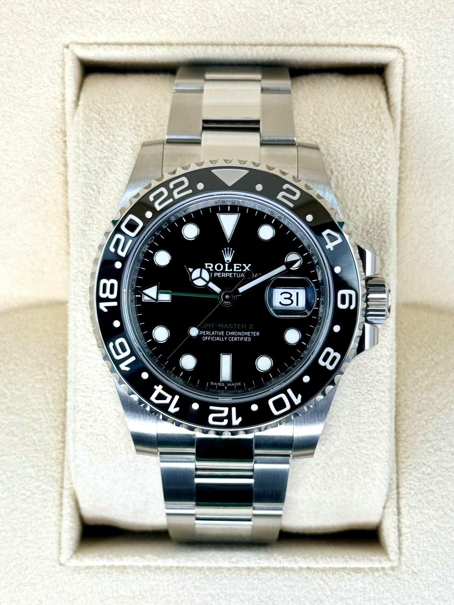 NEW 2022 Rolex GMT-Master II 40mm 116710LN Stainless Steel Black Dial