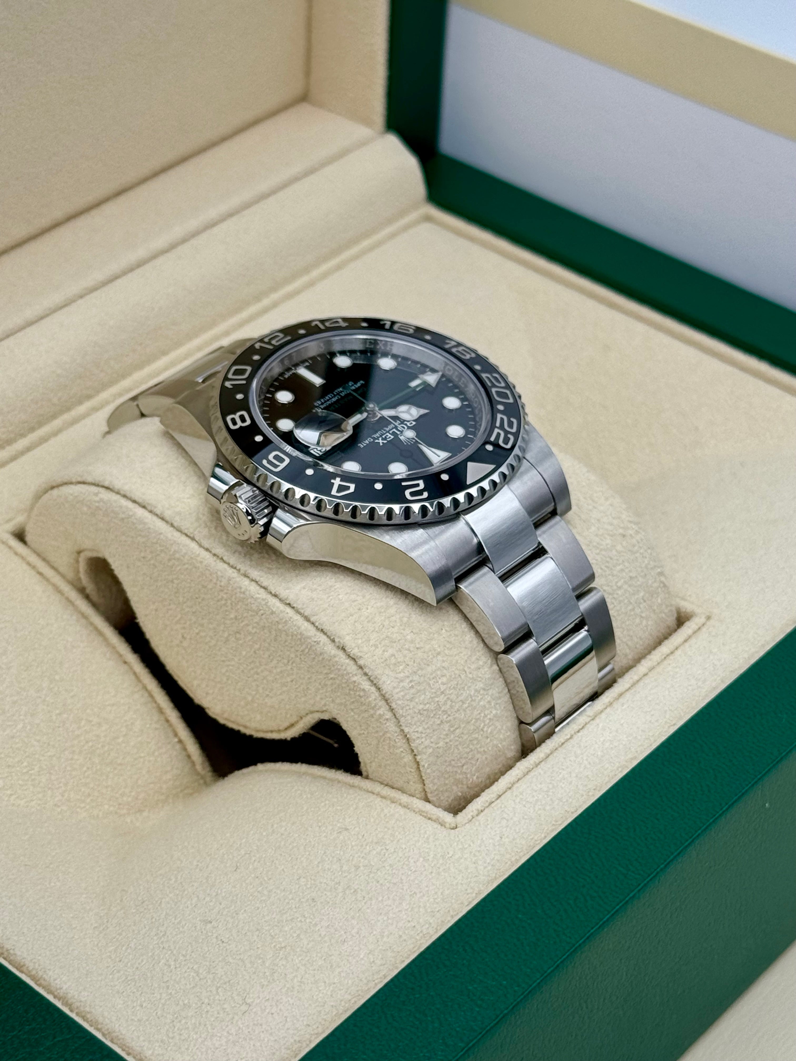 NEW 2022 Rolex GMT Master II 40mm 116710LN Stainless Steel Black Dial MyWatchLLC