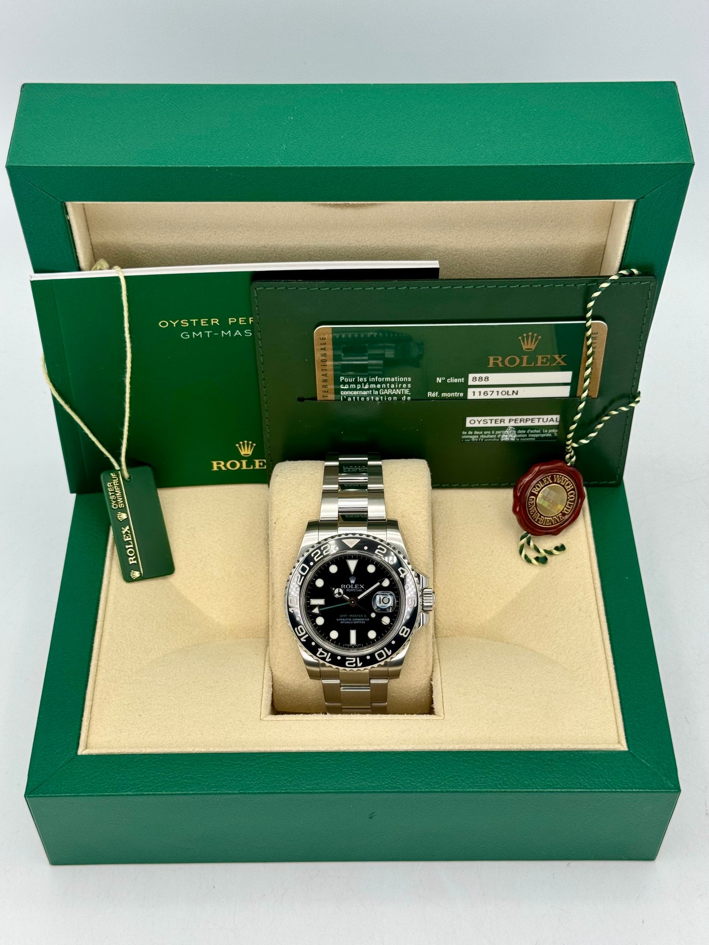 2007 Rolex GMT-Master II 40mm 116710LN Stainless Steel Black Dial