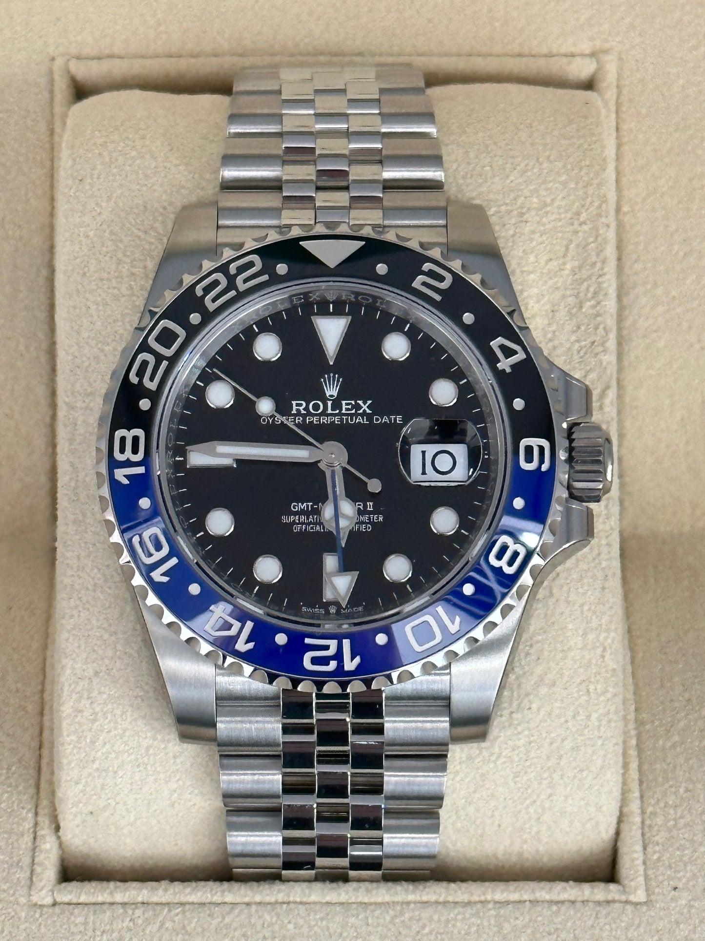 NEW 2023 Rolex GMT Master II "Batgirl" 126710BLNR Stainless Steel Black Dial - MyWatchLLC
