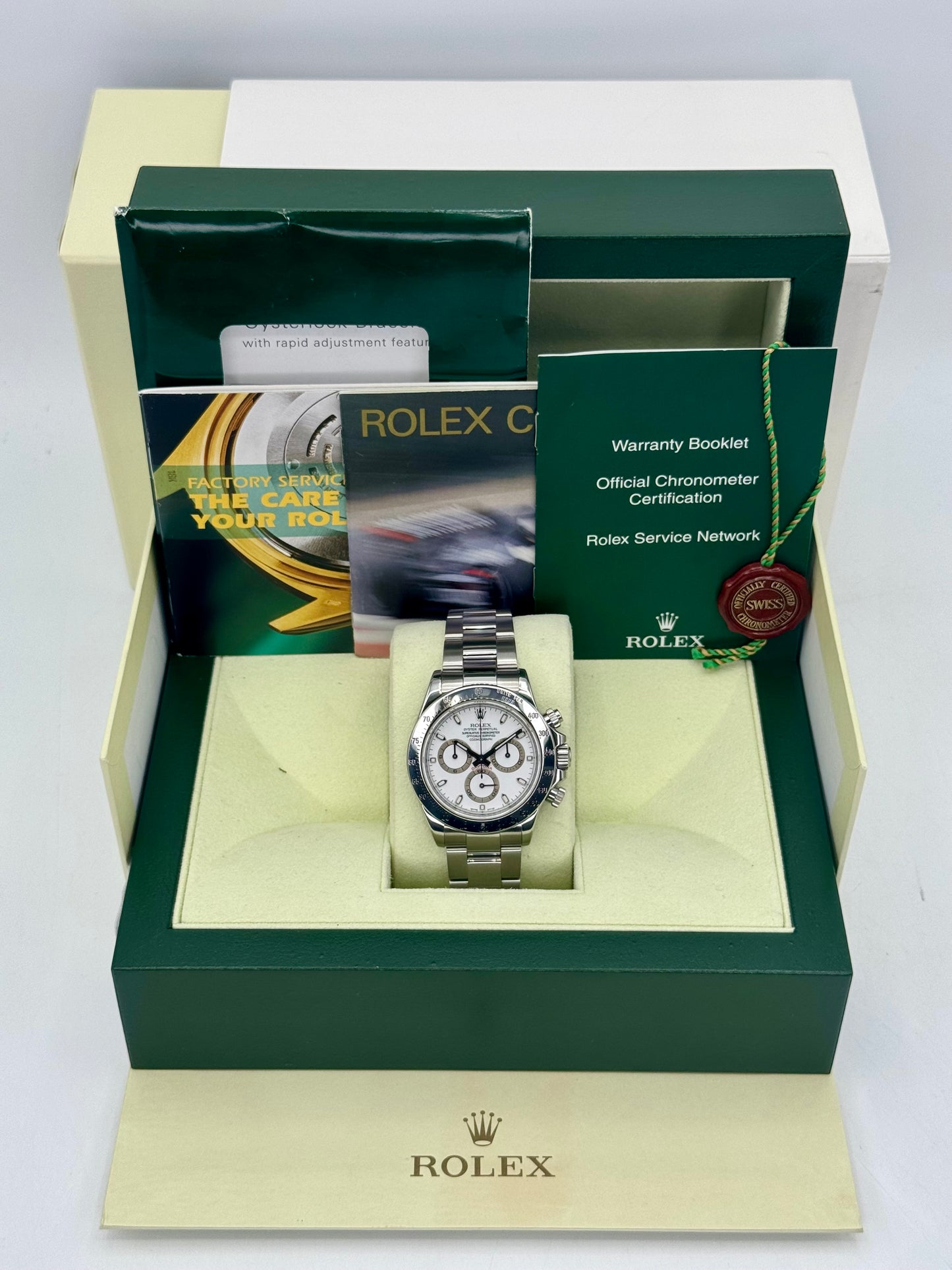 2007 Rolex Daytona 40mm 116520 Stainless Steel White Dial