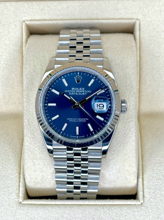 2020 Rolex Datejust 36mm 126234 Stainless Steel Jubilee Blue Dial - MyWatchLLC