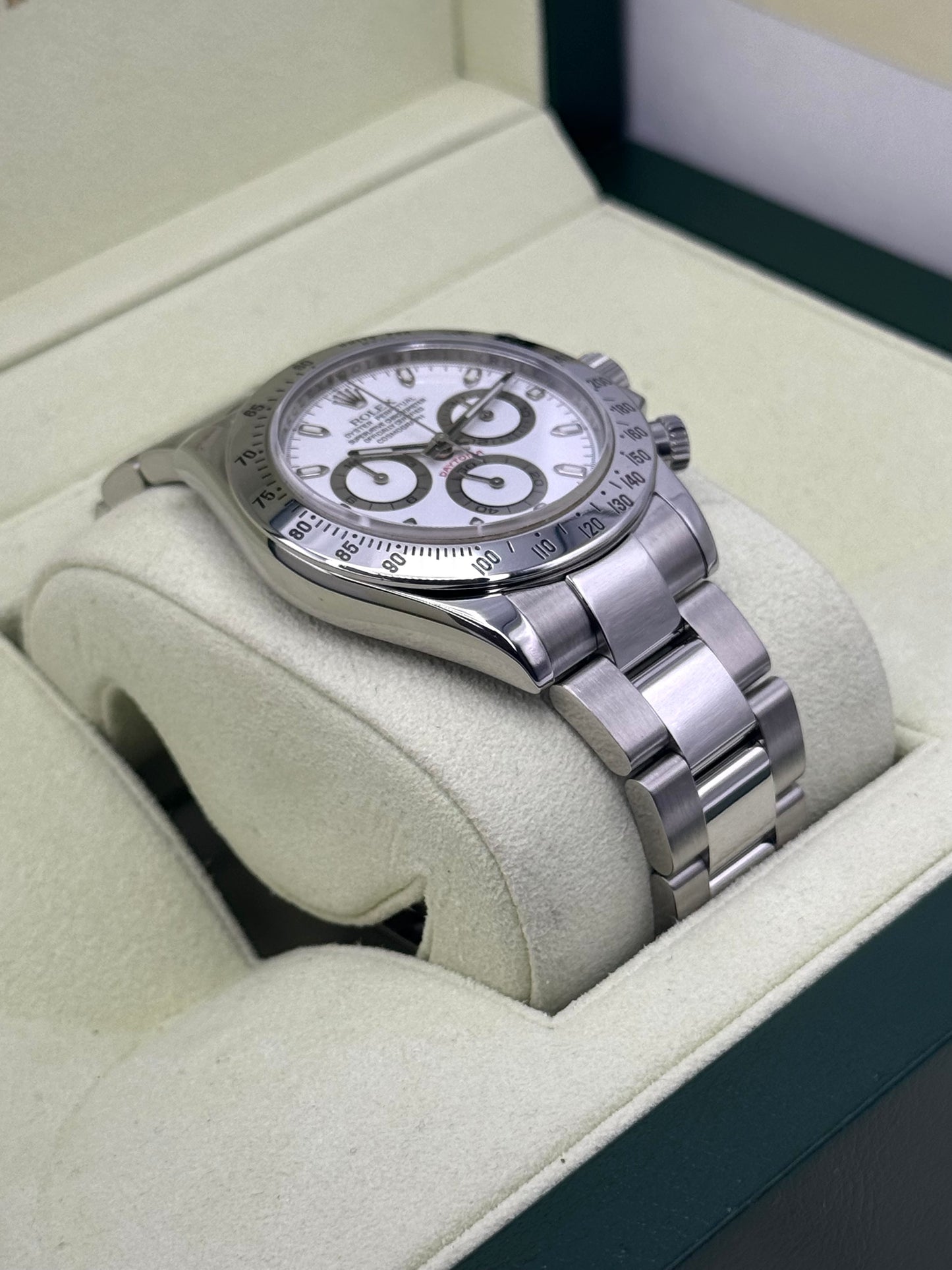 2007 Rolex Daytona 40mm 116520 Stainless Steel White Dial