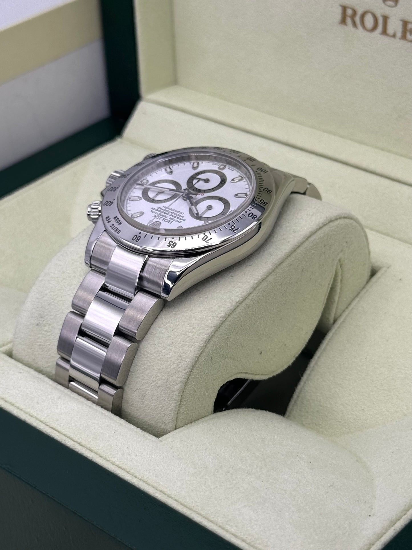 2007 Rolex Daytona 40mm 116520 Stainless Steel White Dial