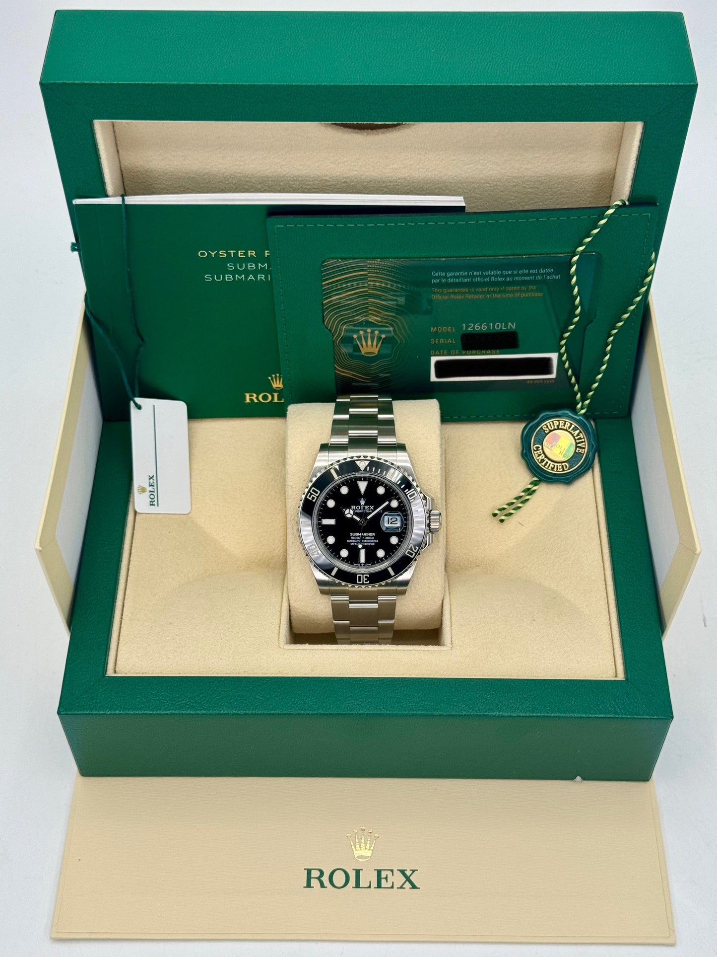 2024 Rolex Submariner 41mm 126610LN Stainless Steel Black Dial