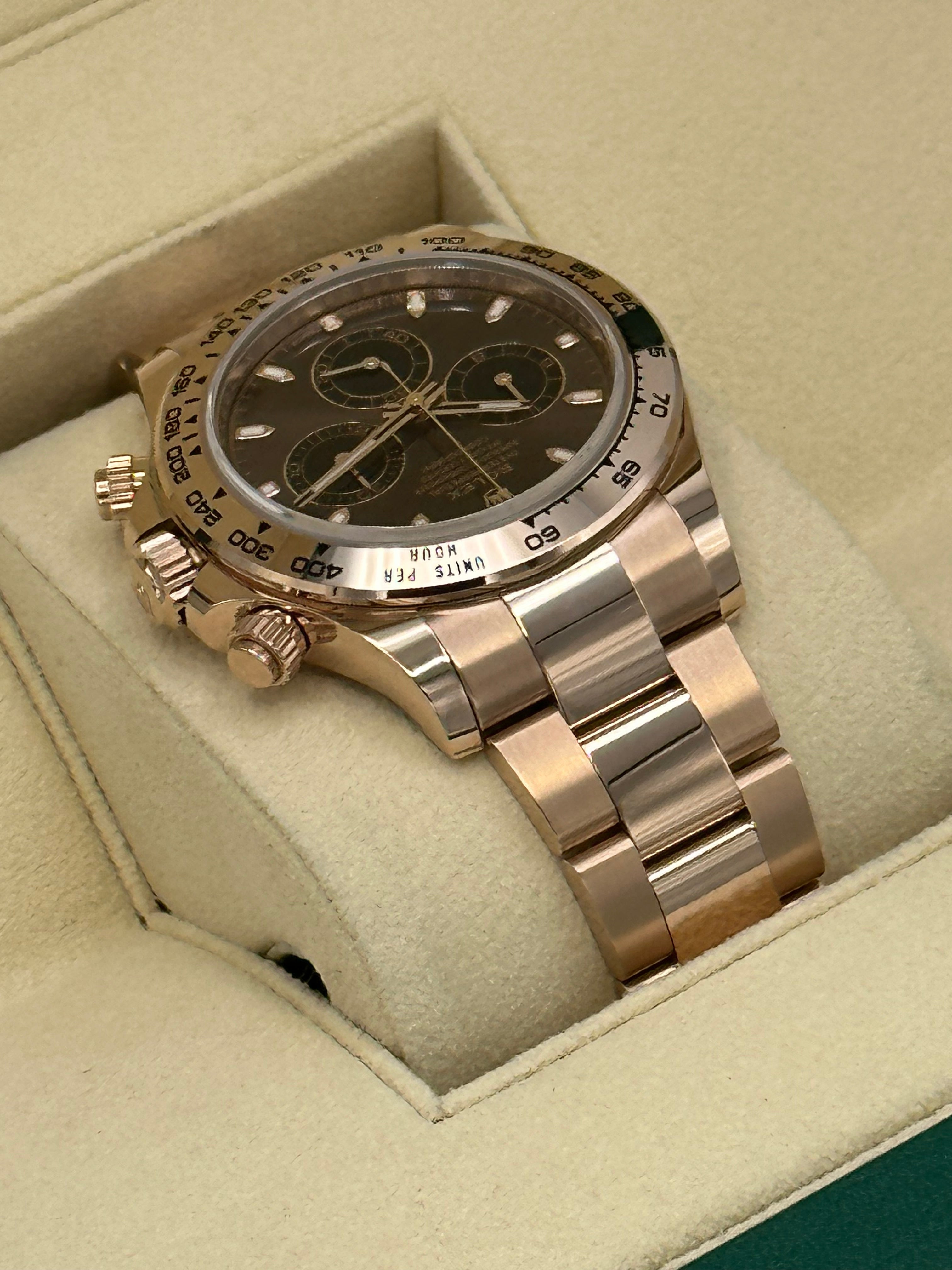 NEW 2023 Rolex Daytona 40mm 116505 Rose Gold Chocolate Dial