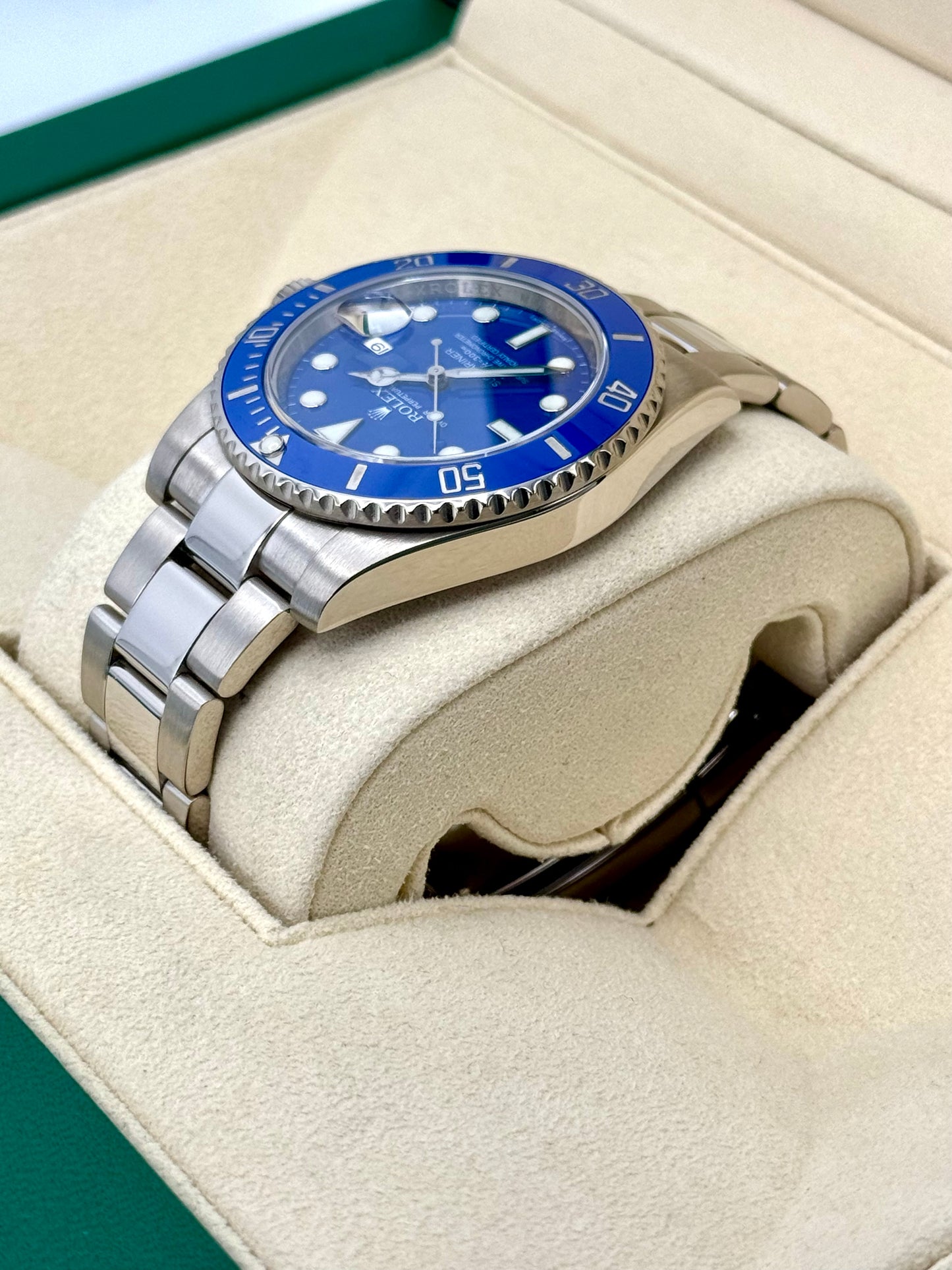 Rolex Submariner "Smurf" 40mm 116619LB White Gold Blue Dial - MyWatchLLC