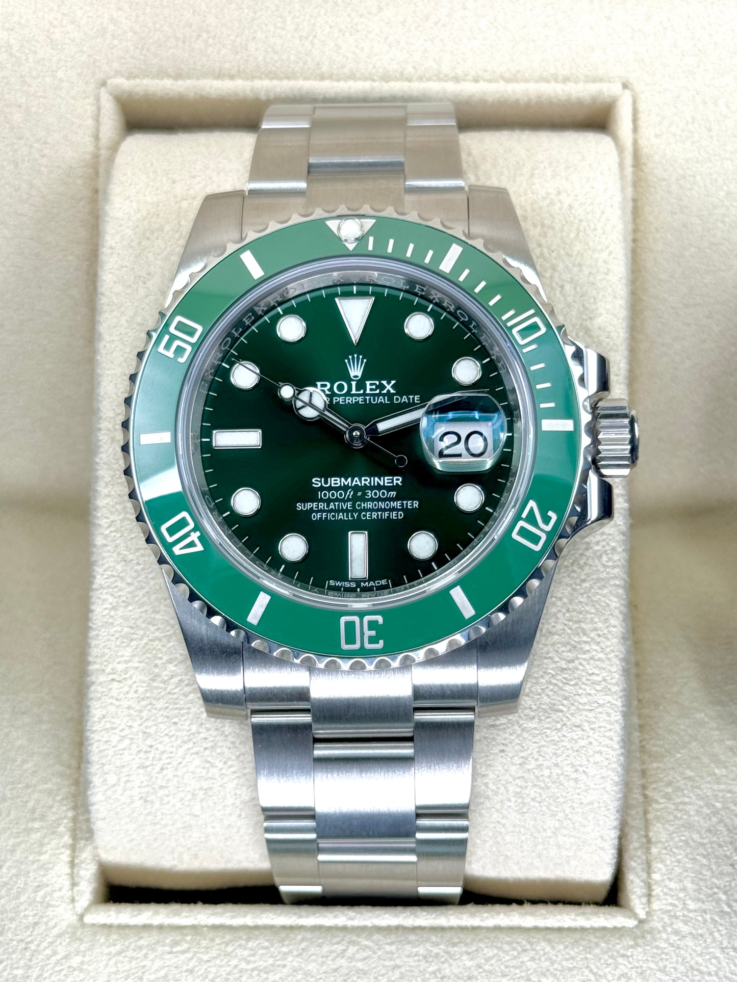 2019 Rolex Submariner "Hulk" 40mm 116610LV Green Dial - MyWatchLLC