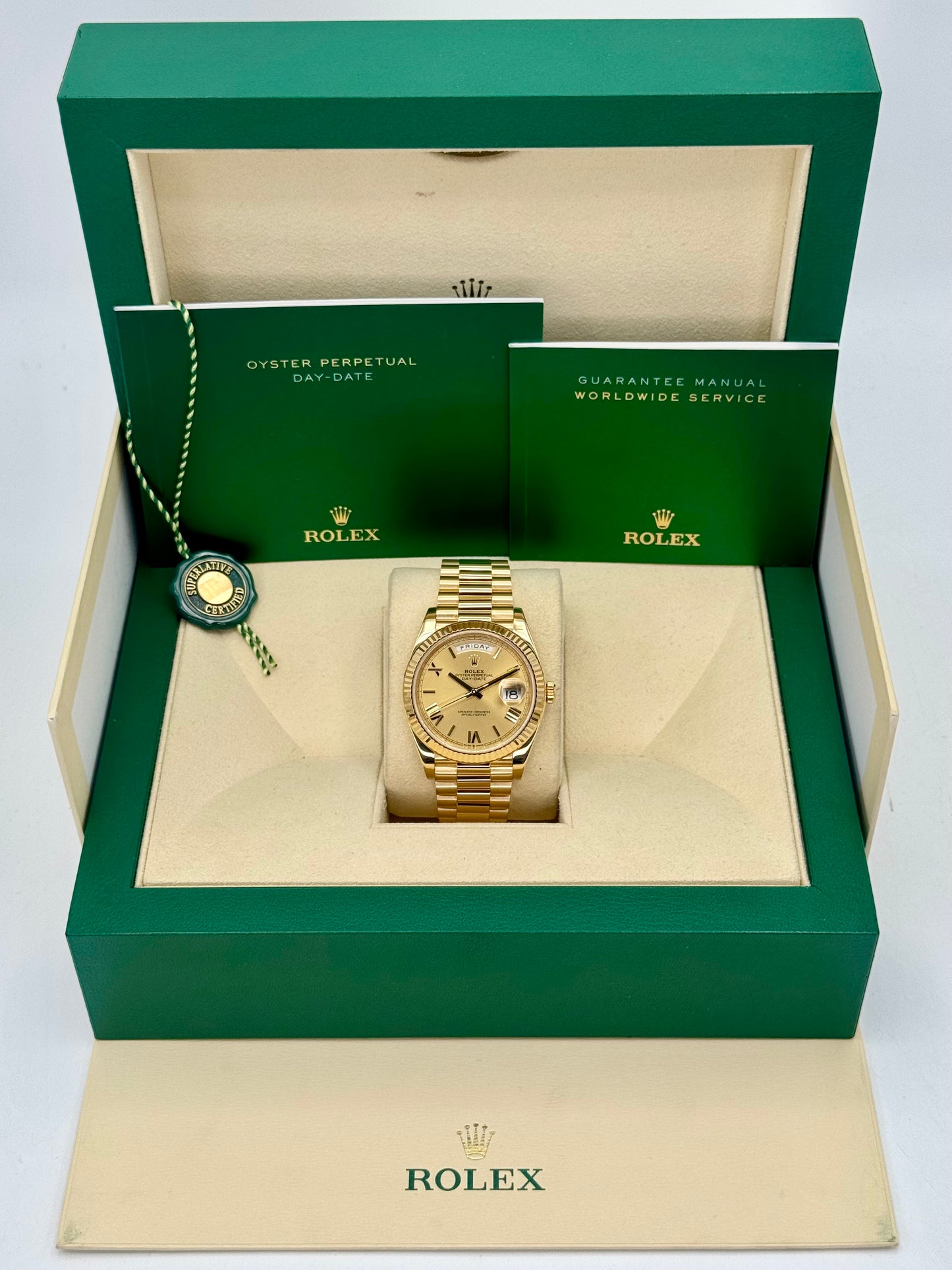 2021 Rolex Day-Date 40mm 228238 Presidential Champagne Dial