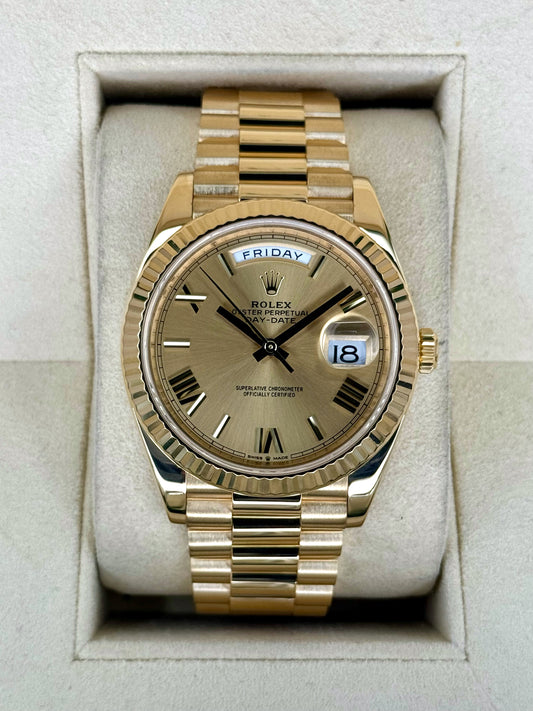 2021 Rolex Day-Date 40mm 228238 Presidential Champagne Dial