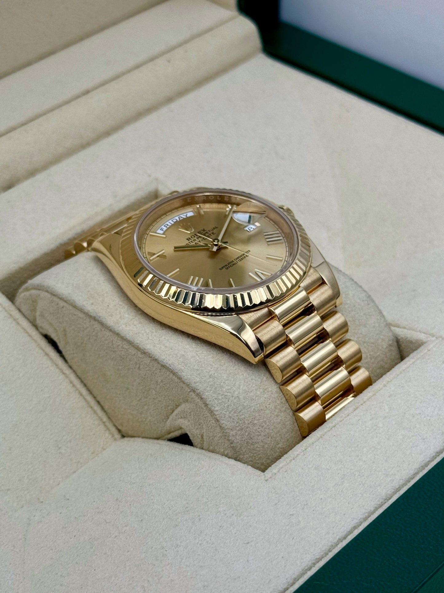 2021 Rolex Day-Date 40mm 228238 Presidential Champagne Dial