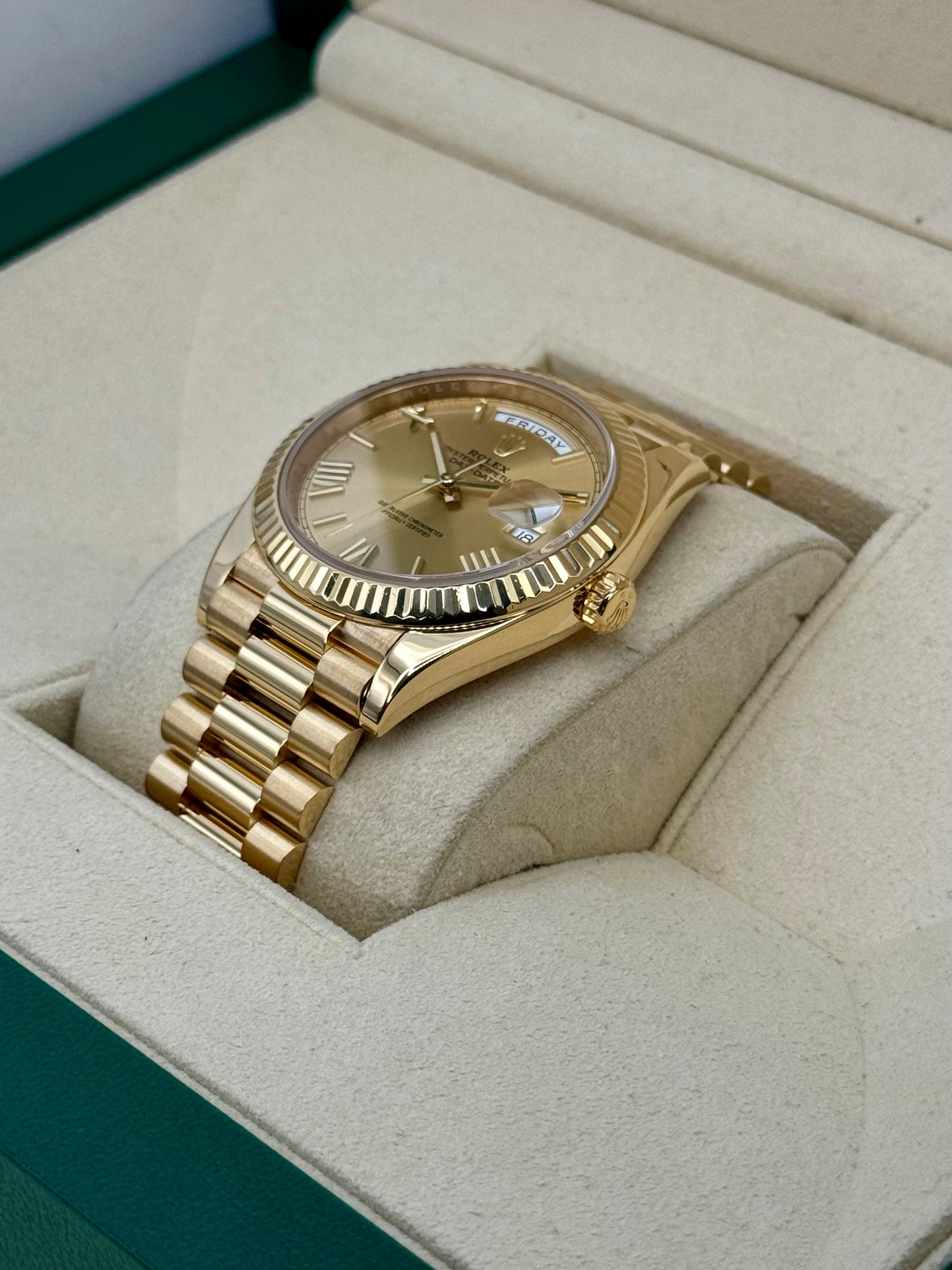 2021 Rolex Day-Date 40mm 228238 Presidential Champagne Dial