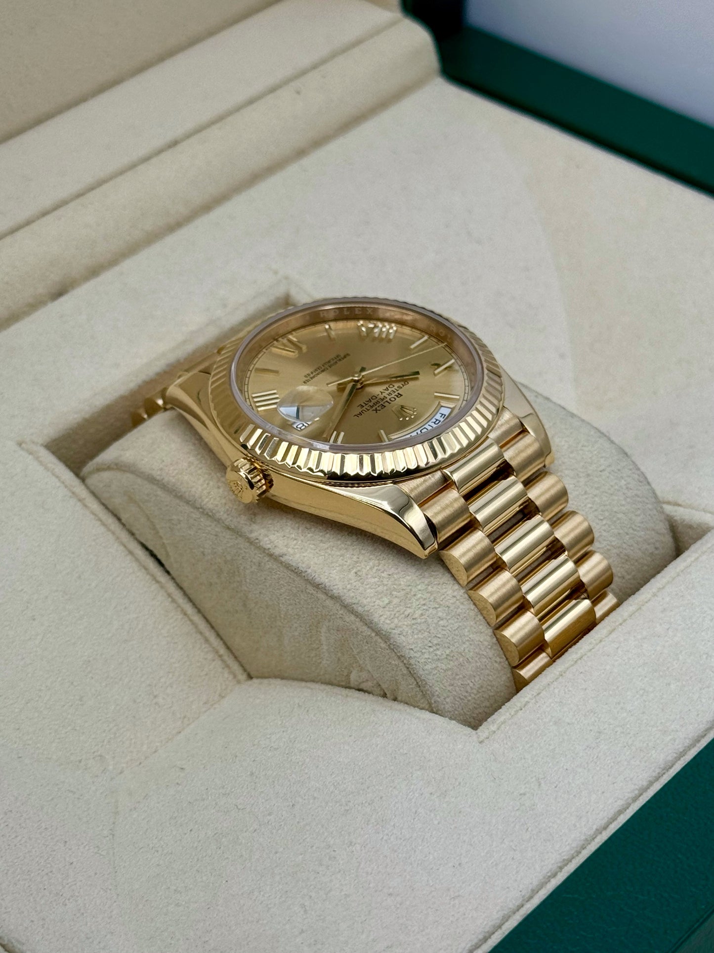 2021 Rolex Day-Date 40mm 228238 Presidential Champagne Dial