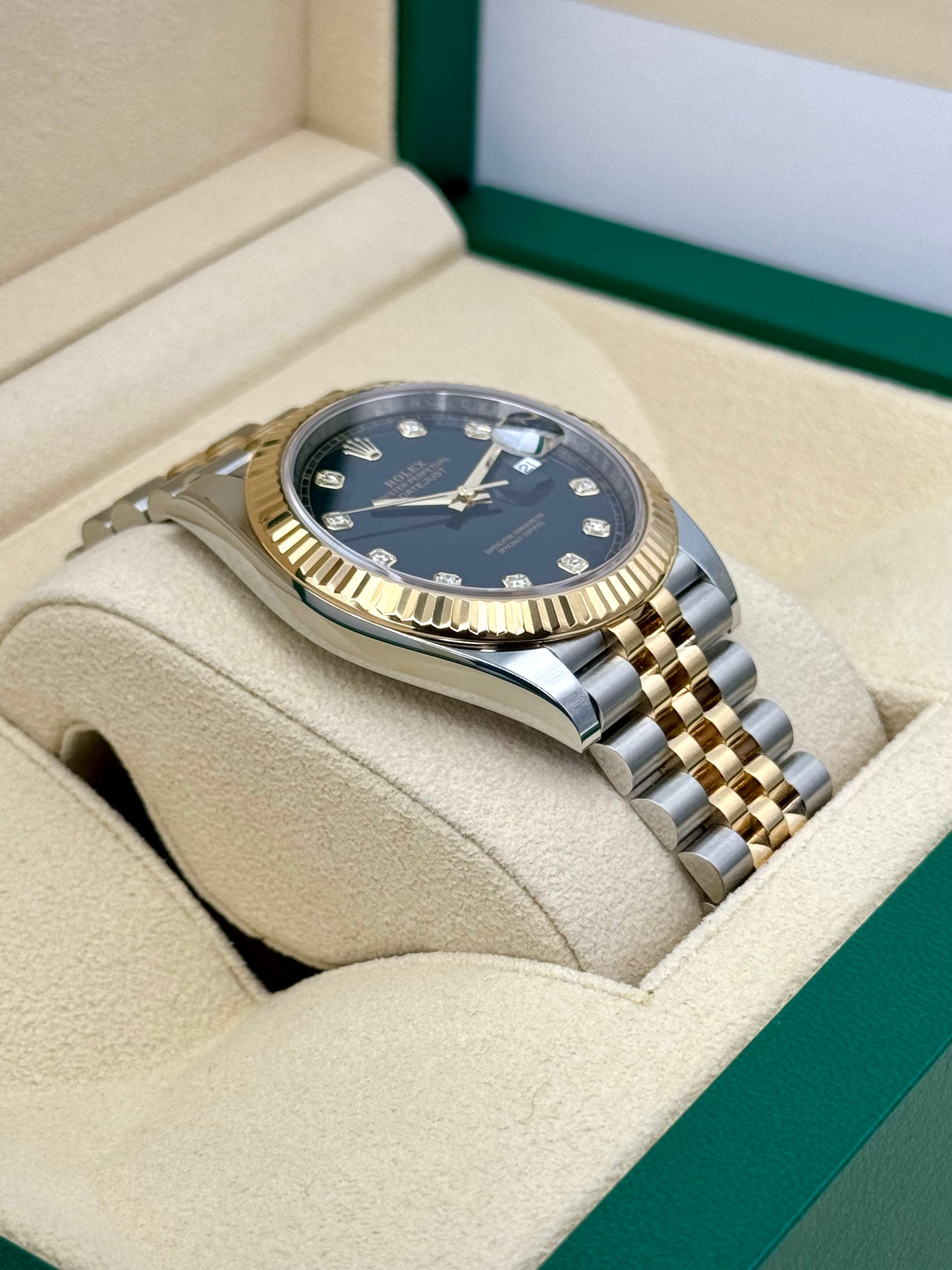 2023 Rolex Datejust 41mm 126333 Two-Tone Jubilee Black Diamond Dial - MyWatchLLC