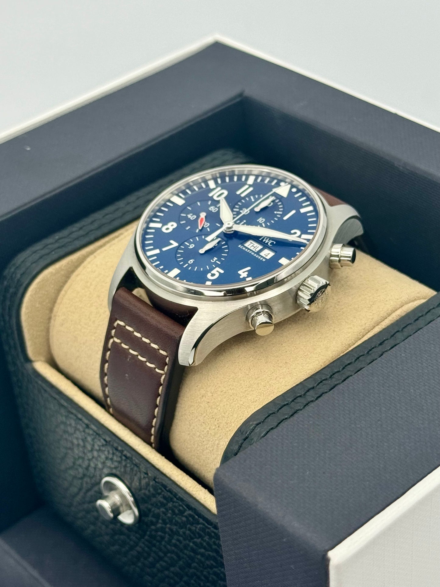 2022 IWC Pilot's Chronograph 43mm IW377714 Stainless Steel Blue Dial