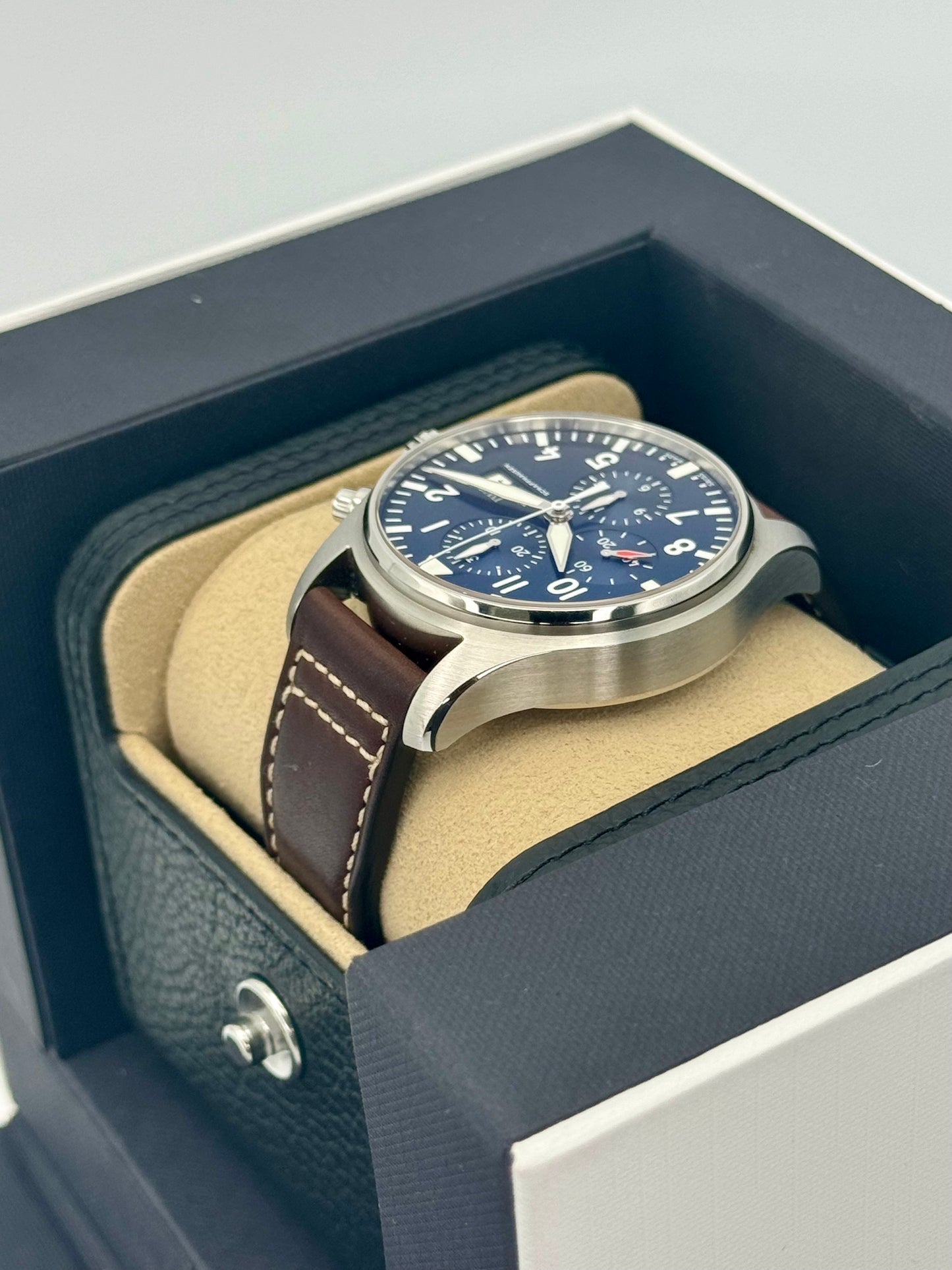 2022 IWC Pilot's Chronograph 43mm IW377714 Stainless Steel Blue Dial