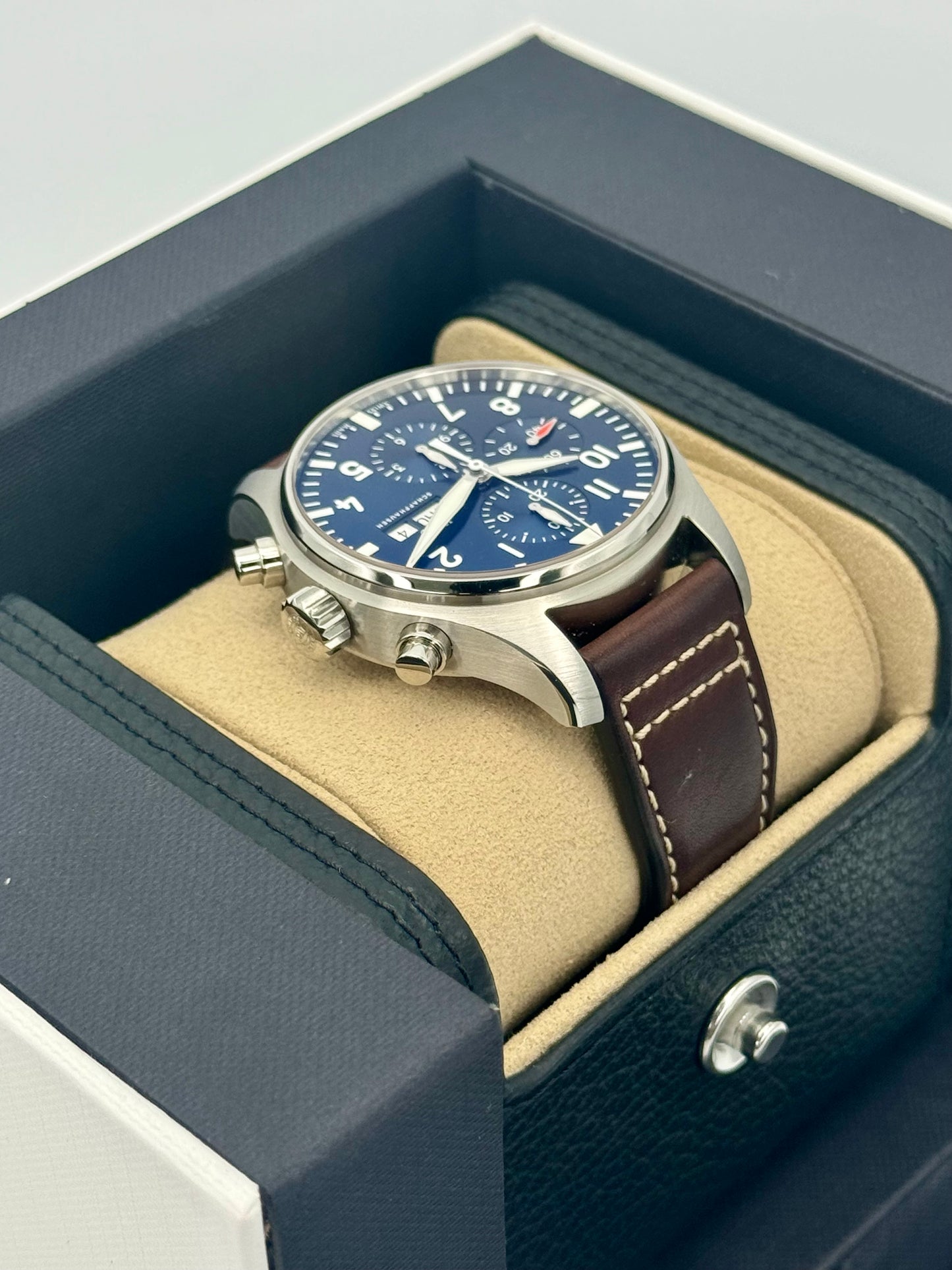 2022 IWC Pilot's Chronograph 43mm IW377714 Stainless Steel Blue Dial