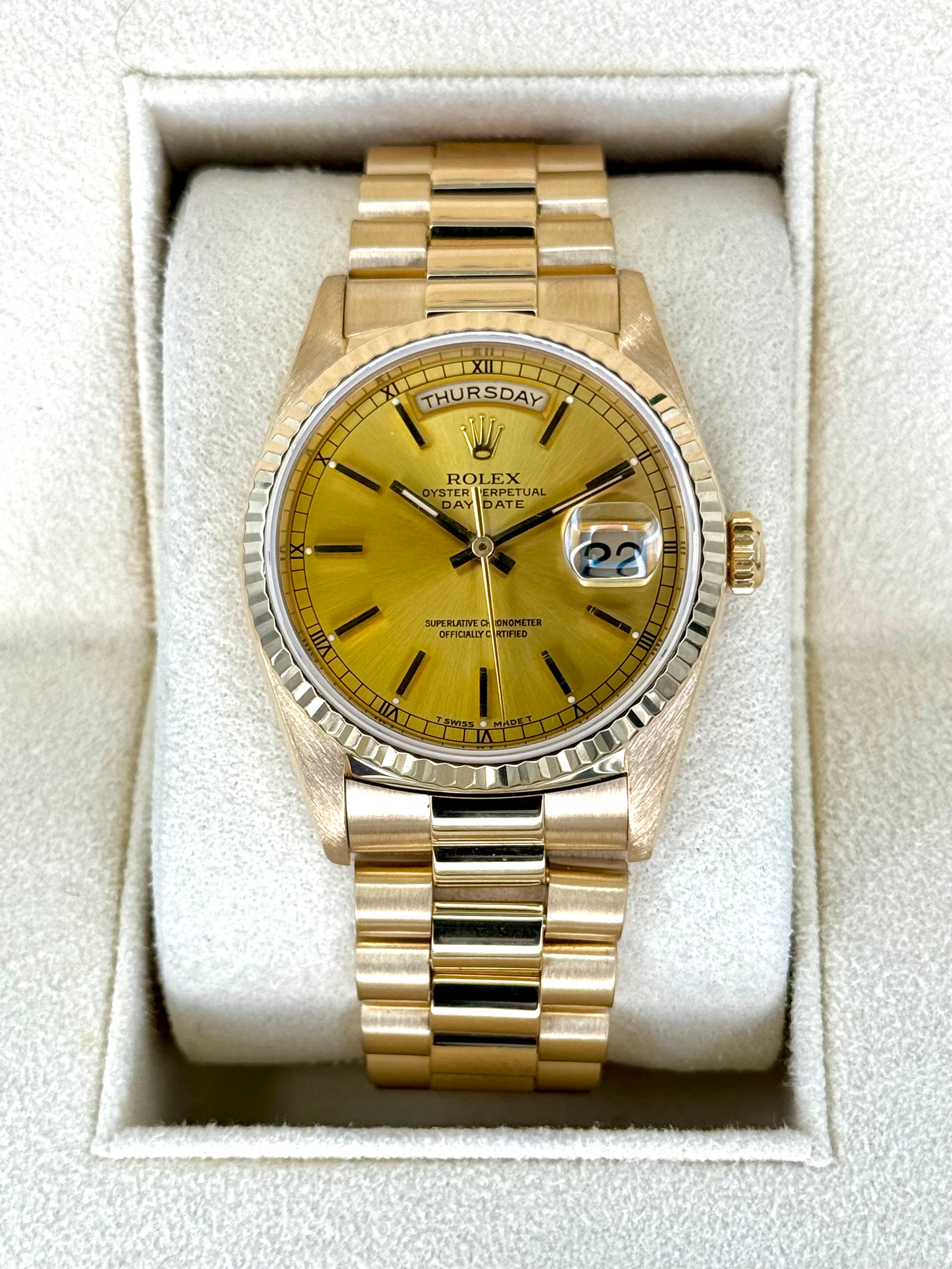 1995 Rolex Day Date 36mm 18238 Presidential Champagne Dial MyWatchLLC