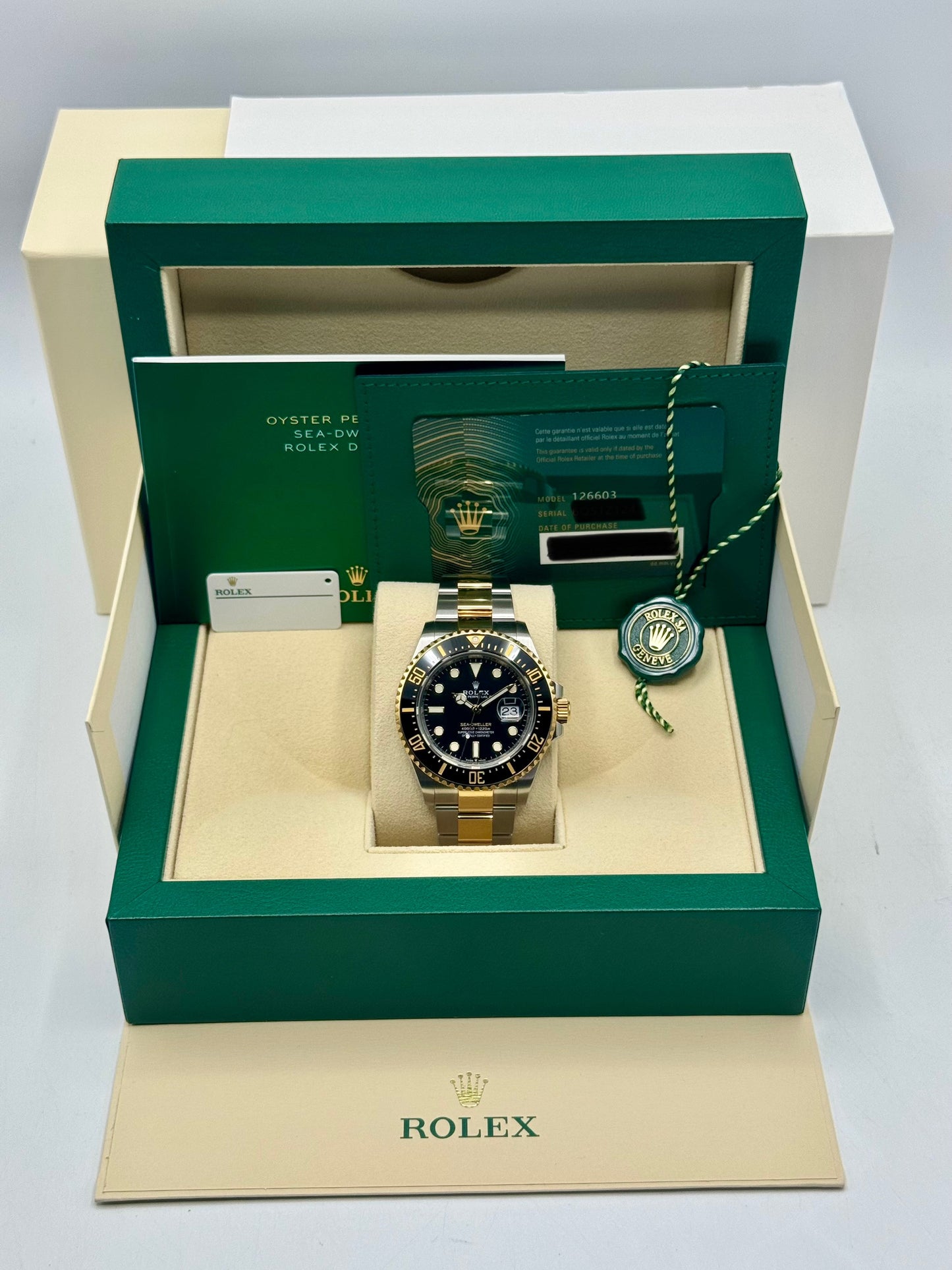 2022 Rolex Sea-Dweller 43mm 126603 Two-Tone Black Dial